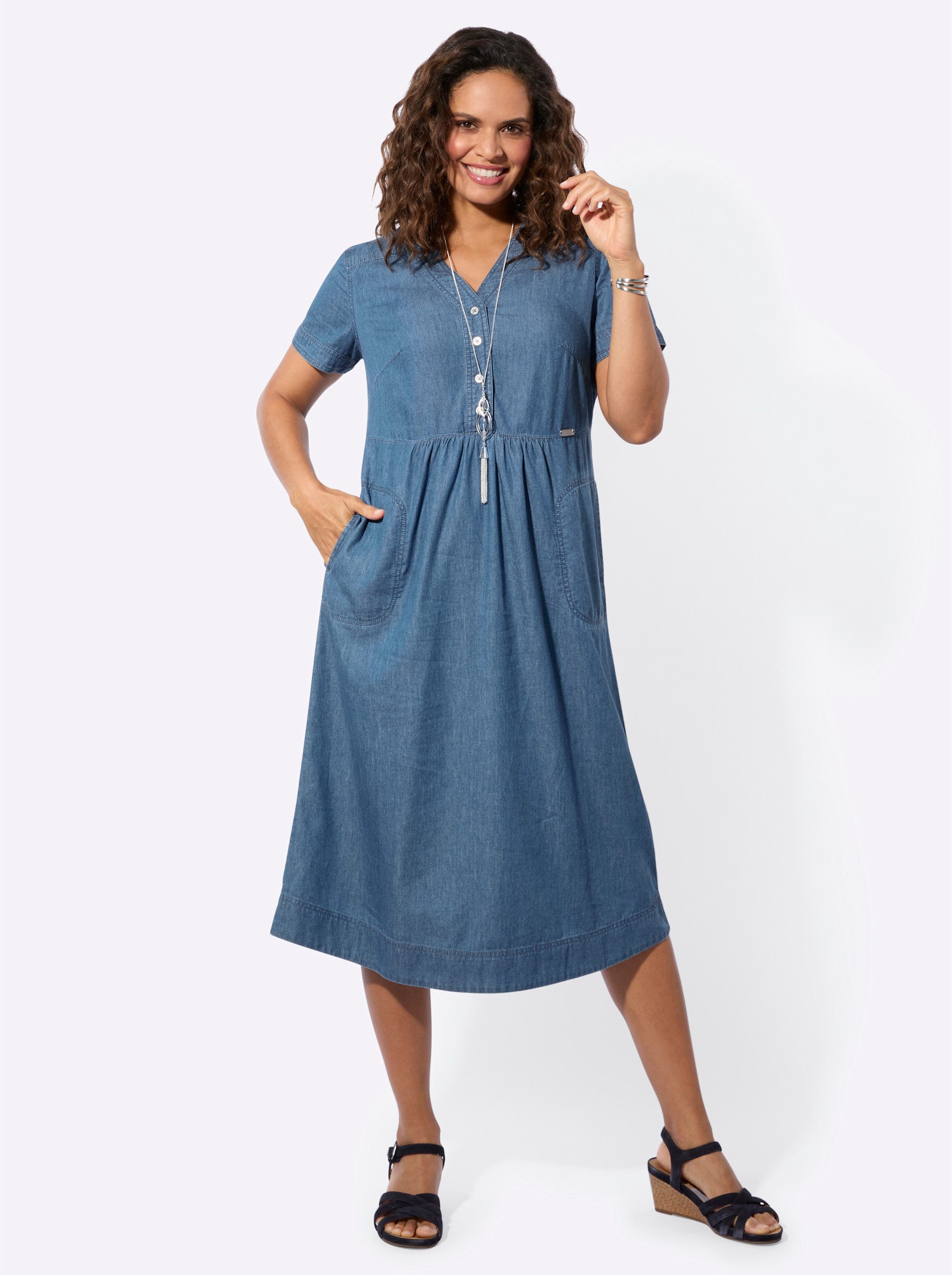 Witt Etuikleid Jeans-Kleid Kurzarm günstig online kaufen