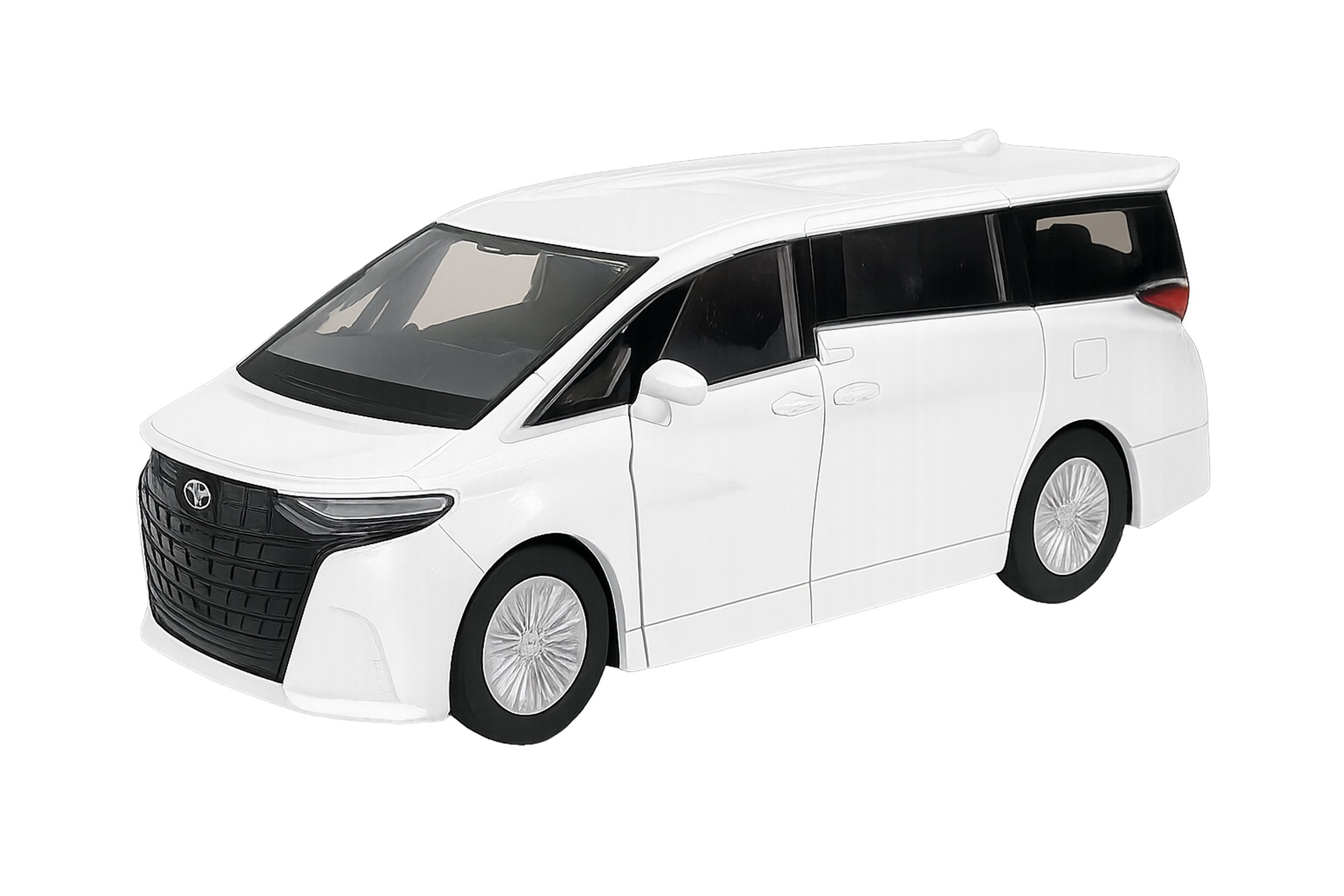 Modellauto Toyota Alphard 2024 Modellauto aus Metall Rückzug 29 (Weiss-Metallic)