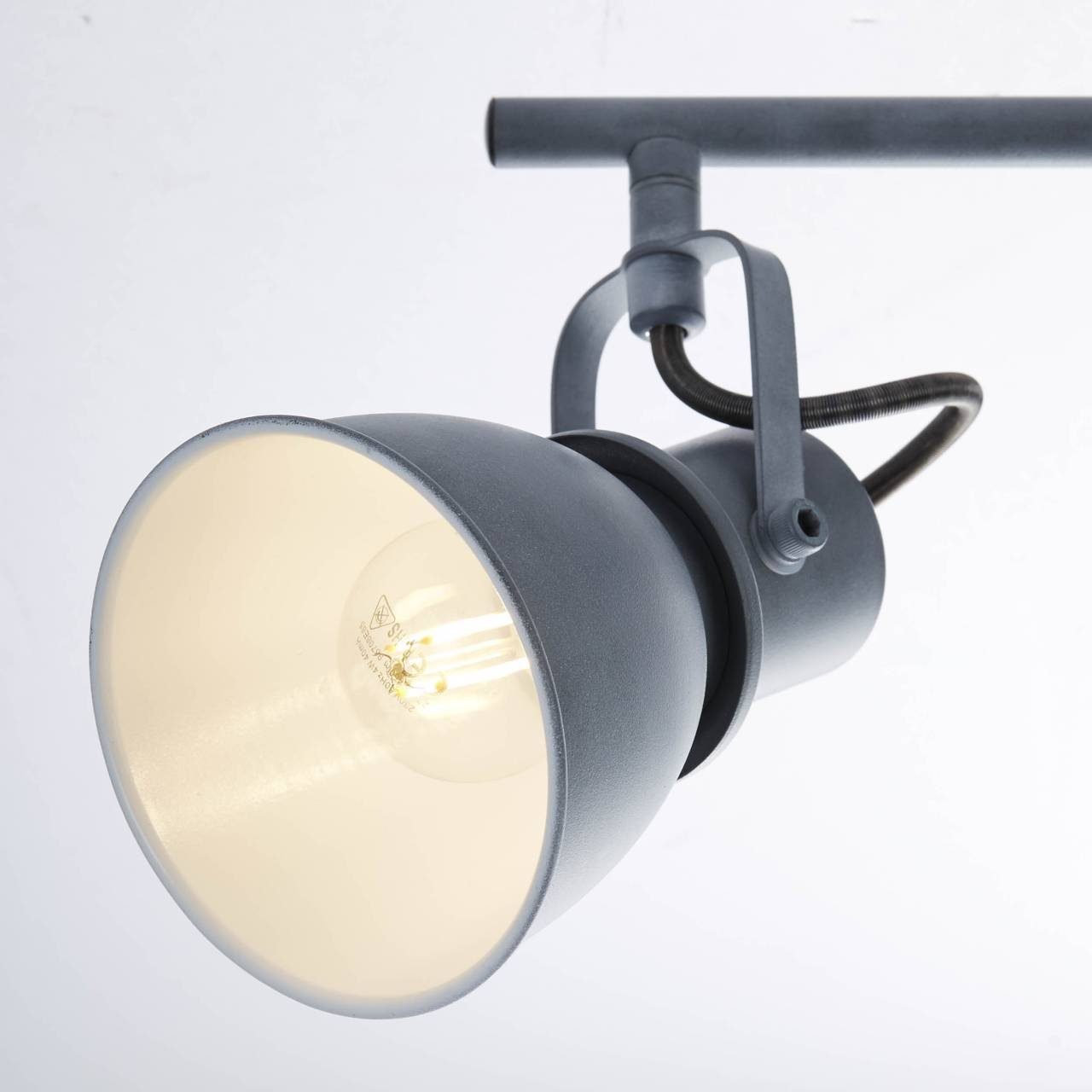 Brilliant Deckenleuchte Bogart, Lampe für E14, 3x 3flg 25W, Spotrohr geeignet grau Beton D45, Bogart