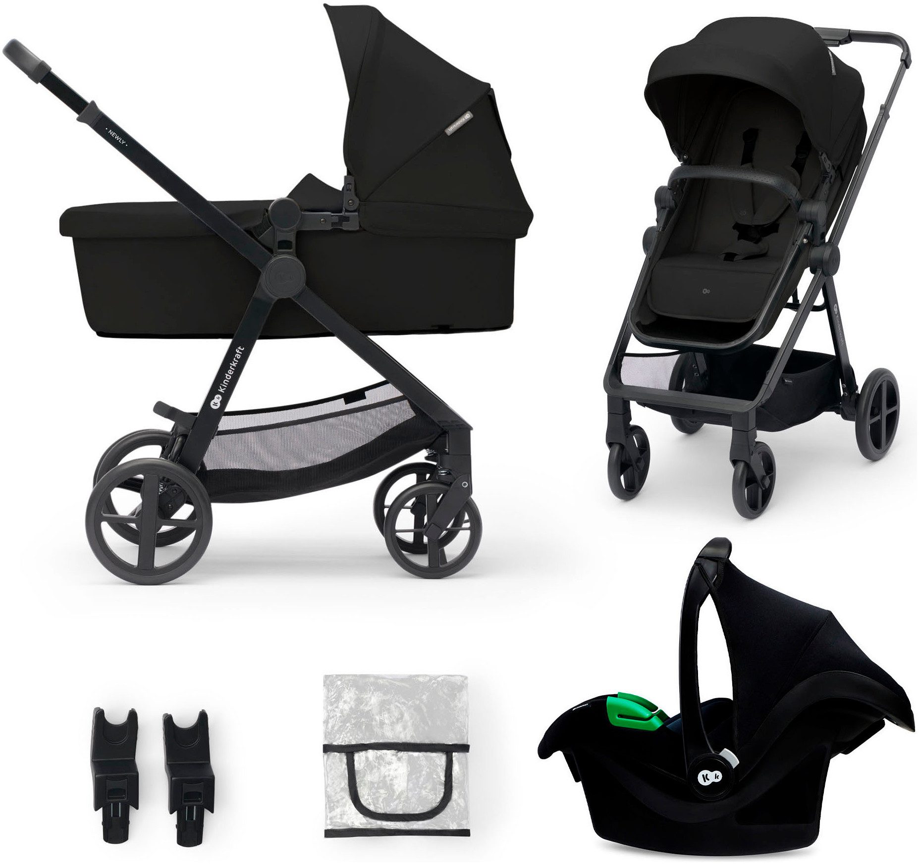 Kombi-Kinderwagen NEWLY 3IN1 MINK PRO