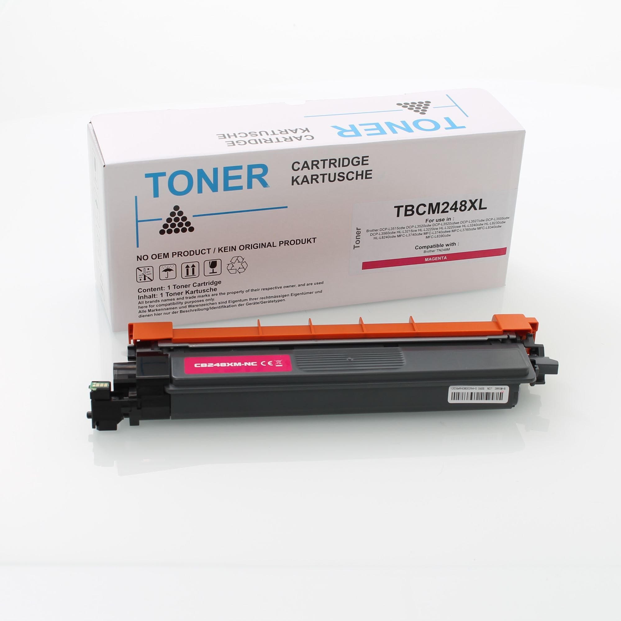 ABC Tonerkartusche, (Toner für Brother TN248XLM Magenta HL-L3220cw HL-L3220cwe, Brother DCP-L3515cdw DCP-L3520cdw DCP-L3520cdwe DCP-L3527cdw DCP-L3555), cdw DCP-L3560cdw HL-L3215cw HL-L3220cw HL-L3220cwe HL-L3240cdw HL-L823