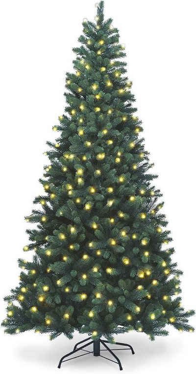 SCHAUMEX Künstlicher Weihnachtsbaum »Weihnachtstanne, Christbaum mit LED Beleuchtung«, Nordmanntanne, Höhe 180 cm