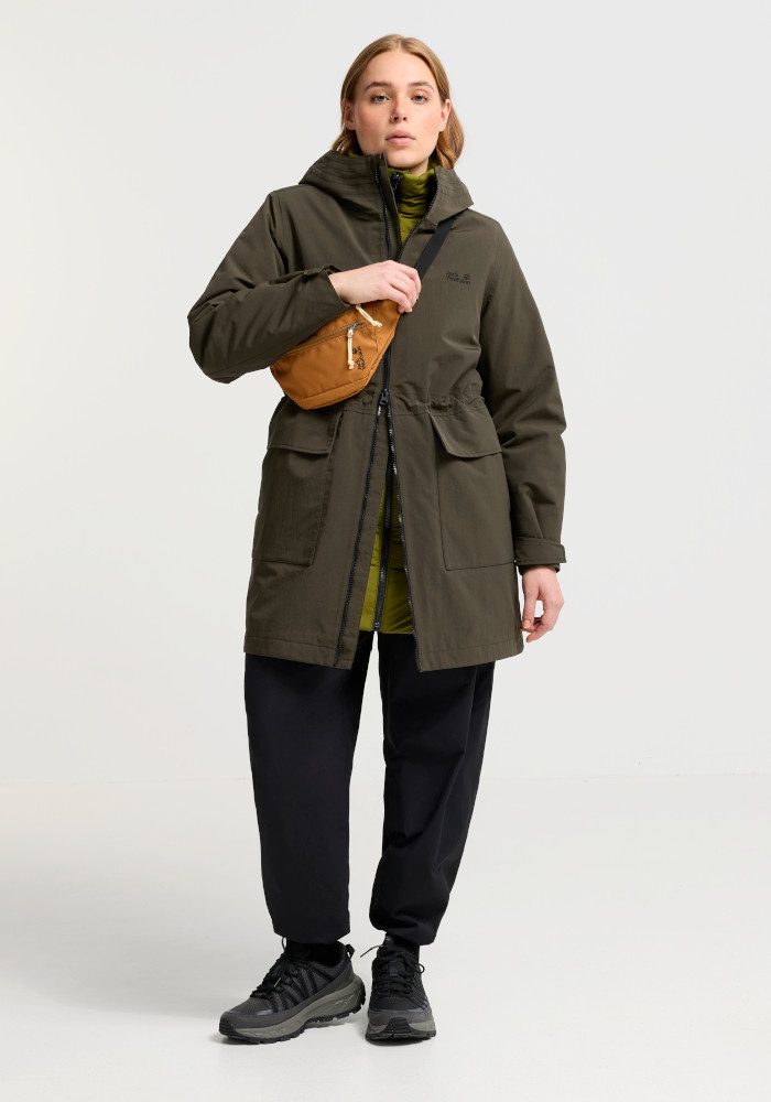Jack Wolfskin Wintermantel 3IN1 NABUR COAT W Winterjacke für Kinder, wasserdicht, warm