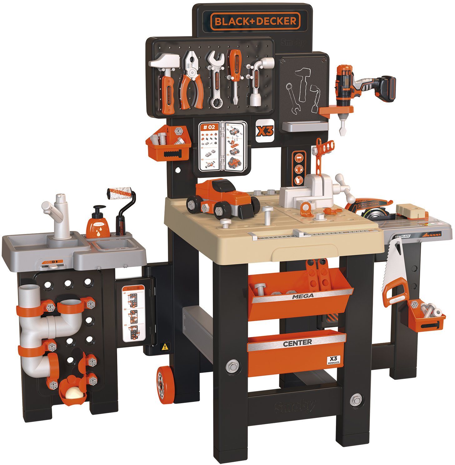 Smoby Spielwerkbank Black + Decker, Mega Werkbank Center günstig online kaufen