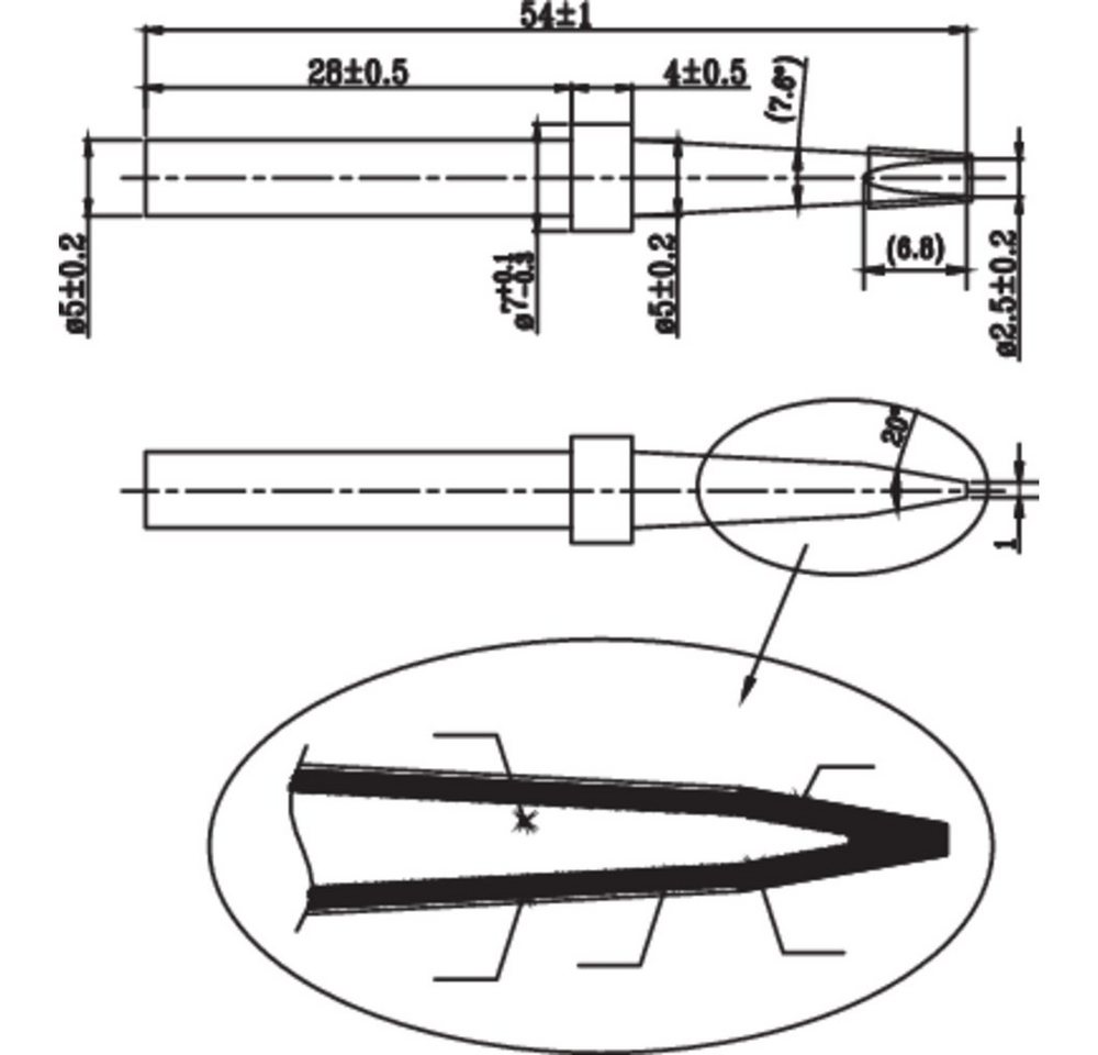 Thumbnail - TOOLCRAFT Lötkolben TOOLCRAFT KK-15030P Tip D Lötspitze Meißelform Spitzen-Größe 5 mm Inh, KK-15030P Tip D