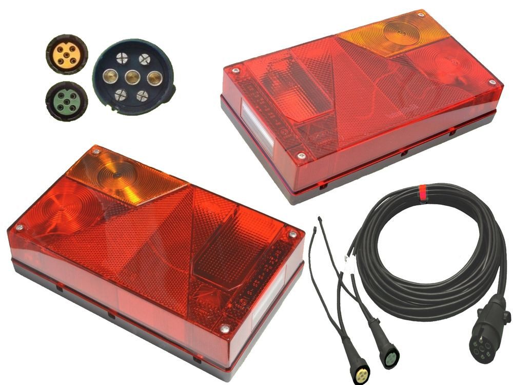 Aspöck Anhänger Aspöck Multipoint 1 Set Leuchten L+R Kabel 6 Meter mit Abgang