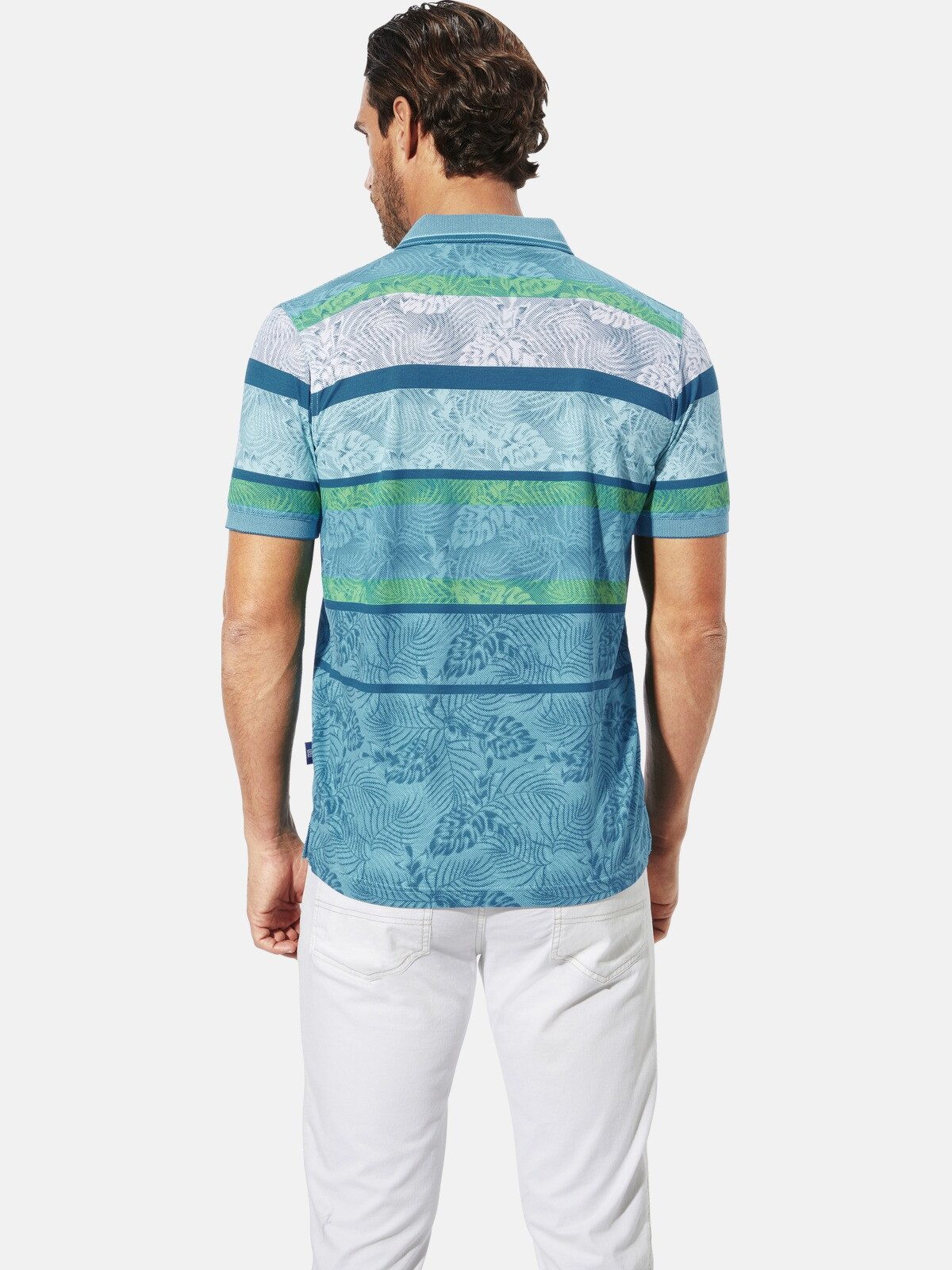 Babista Poloshirt VANETO mit feinem Blätteraufdruck