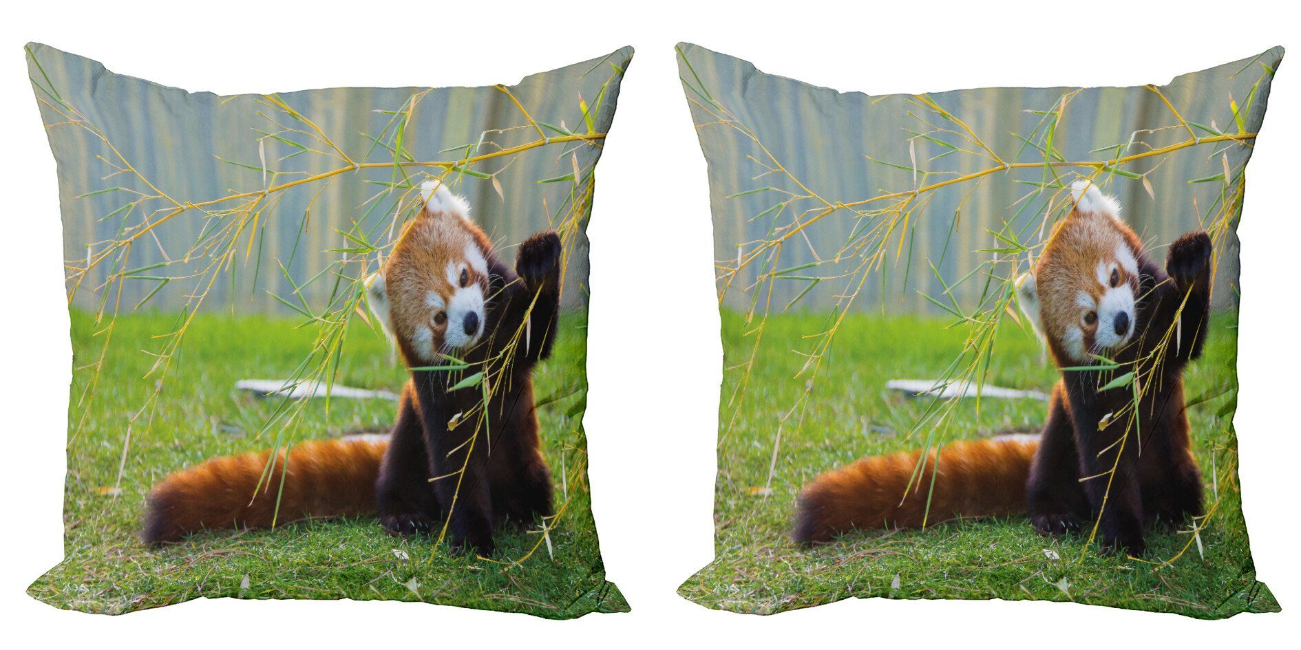 Digitaldruck, Doppelseitiger Tierwelt Kissenbezüge Stück), Accent Modern Abakuhaus (2 Panda