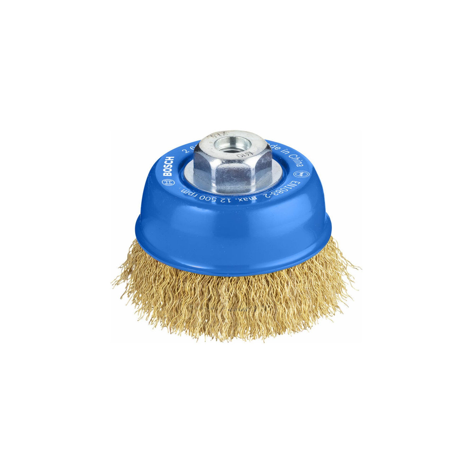 Bosch Professional Topfbürsten-Aufsatz Bosch Topfbürste Messing gewellter Draht 75 mm 0,3 mm 12000 U/ min M 1
