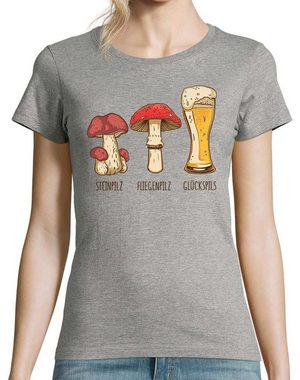 Youth Designz T-Shirt Glückspils Damen T-Shirt mit trendigem Frontprint
