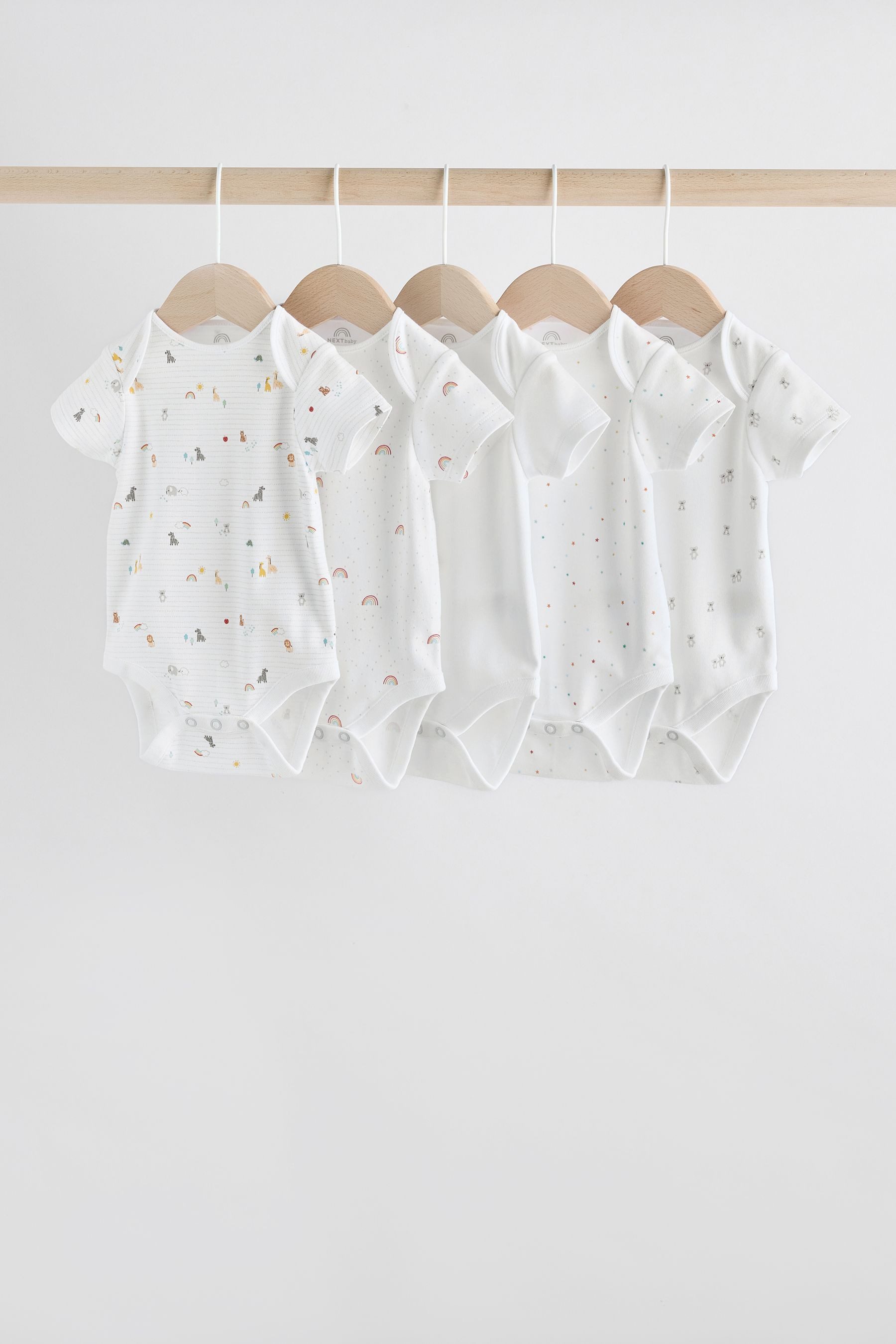 Next Kurzarmbody Kurzärmelige Baby Bodysuits, 5er-Pack (5-tlg)