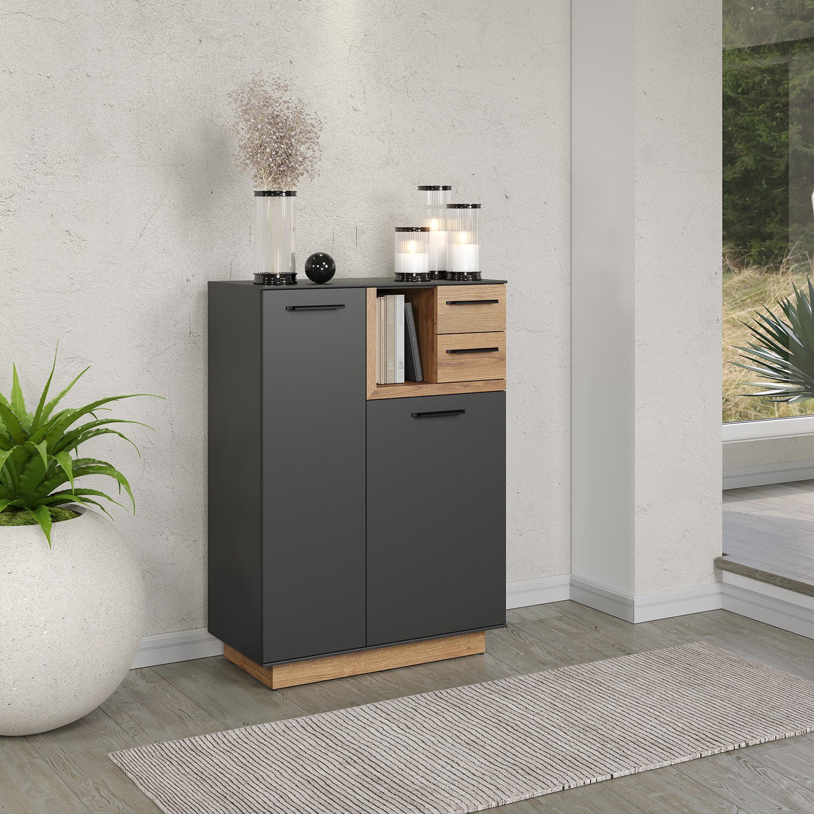 trendteam Kommode Synnax, Flurkommode Schrank Highboard Sideboard