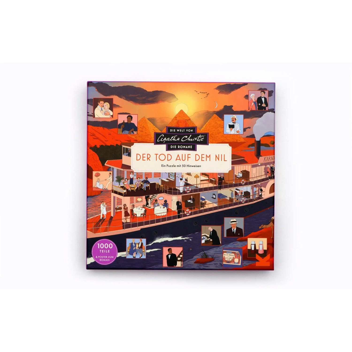 Laurence King Puzzle Die Welt von Agatha Christie: Tod auf dem Nil, 1000 Puzzleteile