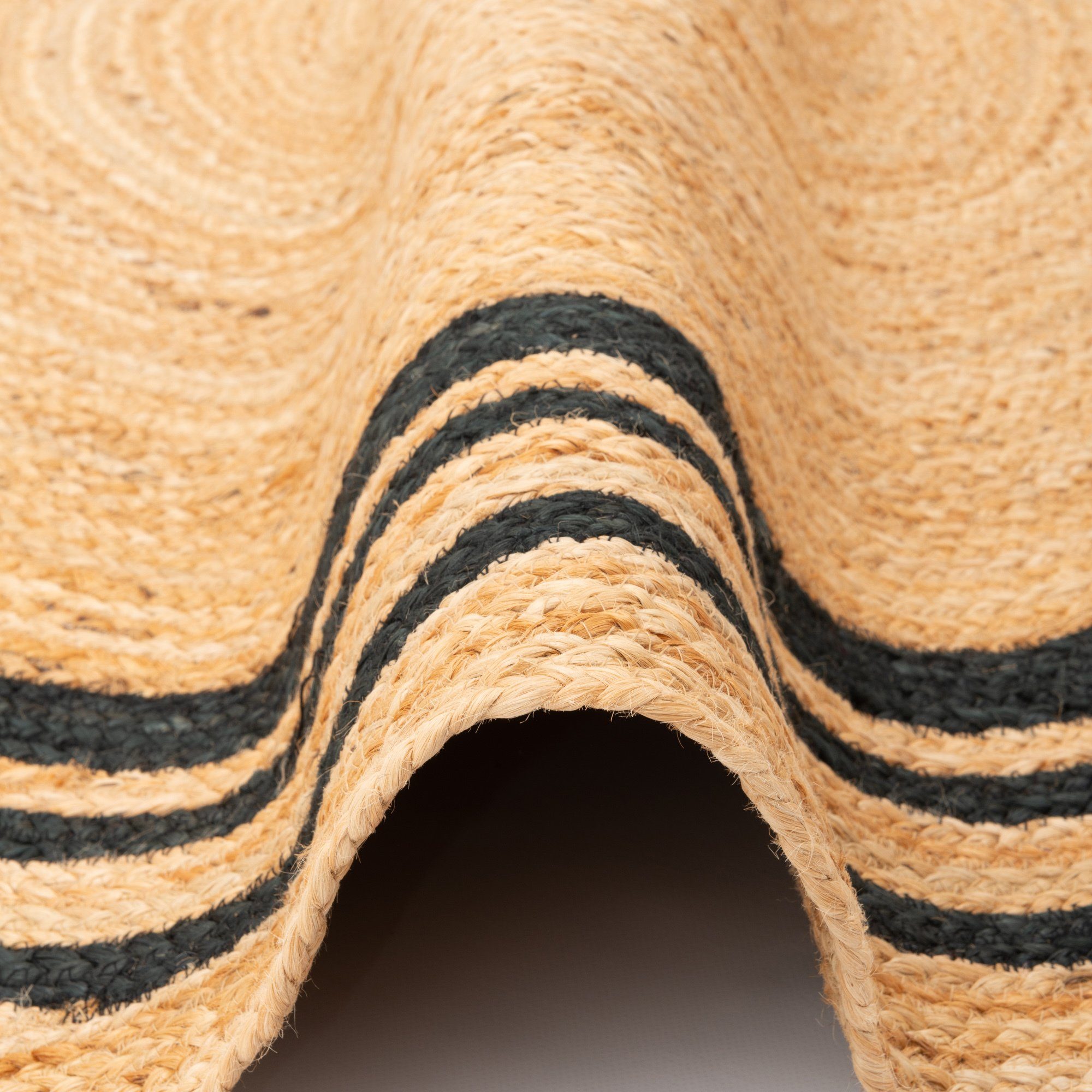 Pergamon Sisalteppich Naturfaser Teppich Jute Salsa Streifen Rund, Rund, Höhe: 8 mm – Bild 3 von 5
