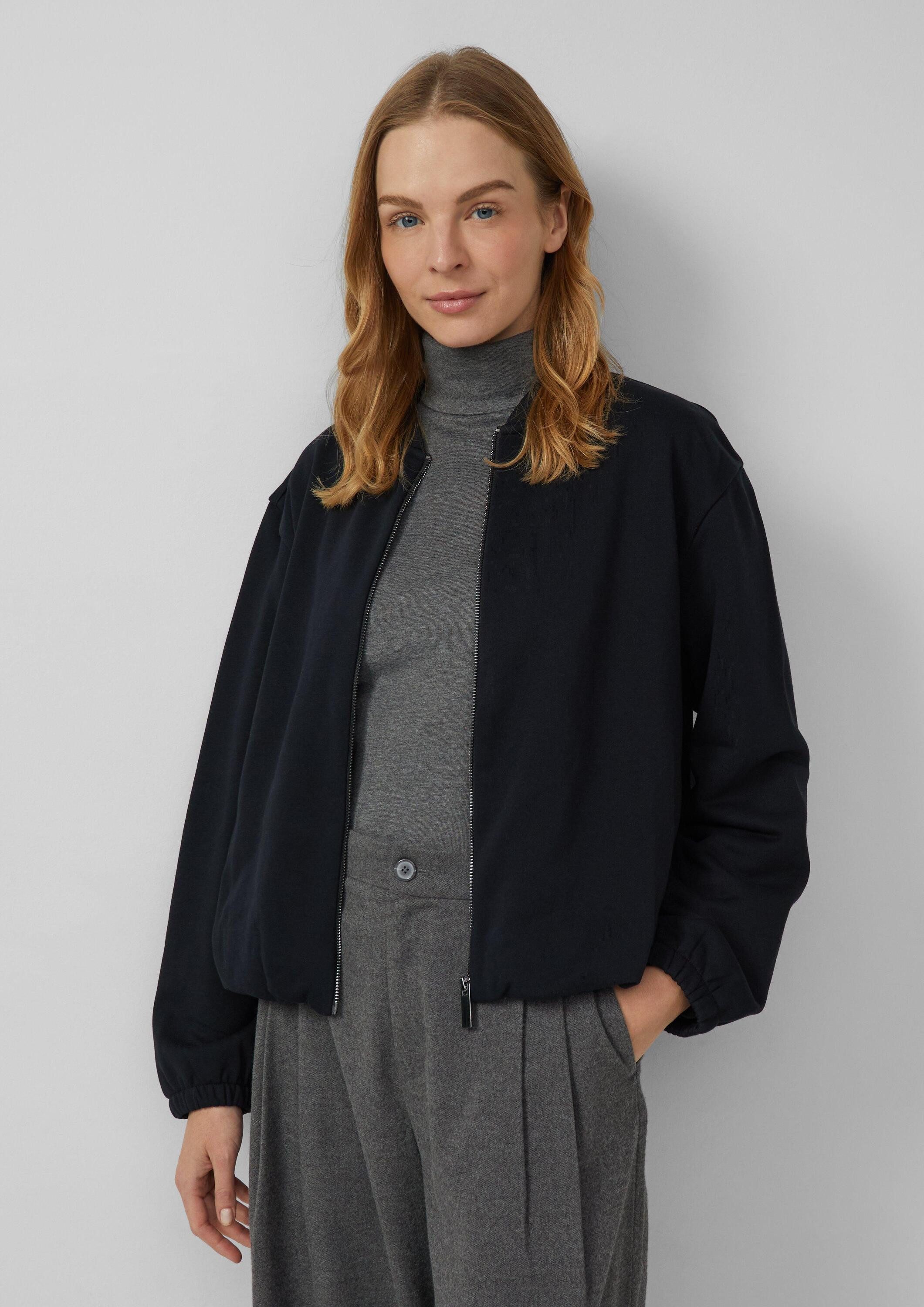 s.Oliver Sweatjacke Sweatshirt Jacke Sweat-Blouson mit Gummibündchen