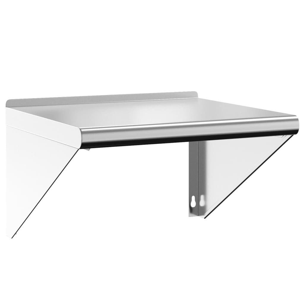 vidaXL Wandregal 50 x 45 x 31 cm Wandregal 50x45x31 cm Silbern Edelstahl
