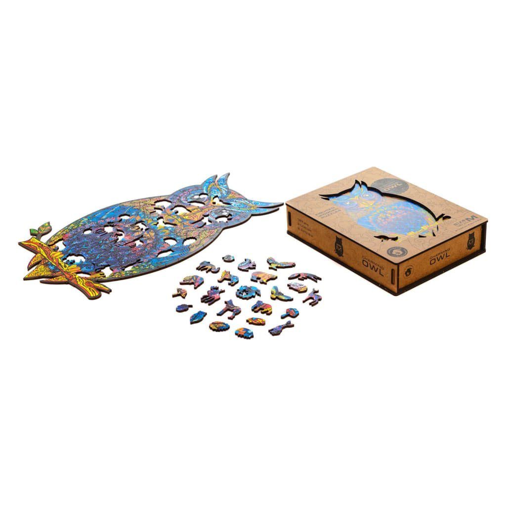 Holzpuzzle Owl cm, Puzzleteile Charming 186-tlg. Unidragon Medium Puzzle 21x35