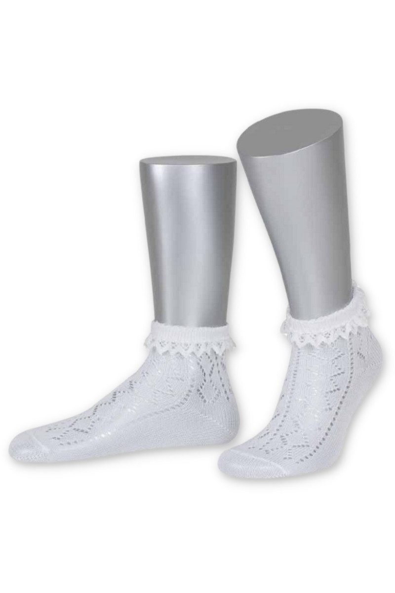 Trachtensocken Trachtensocken - AJOUR II - schwarz, weiß