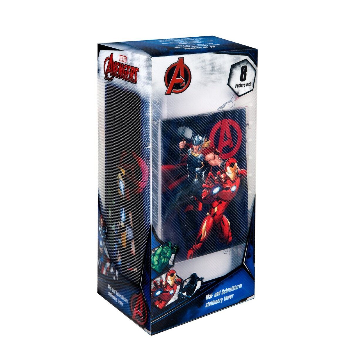 The AVENGERS Kreativset Avengers Mal- und Schreibturm 25-teilig mit Heldenmotiven