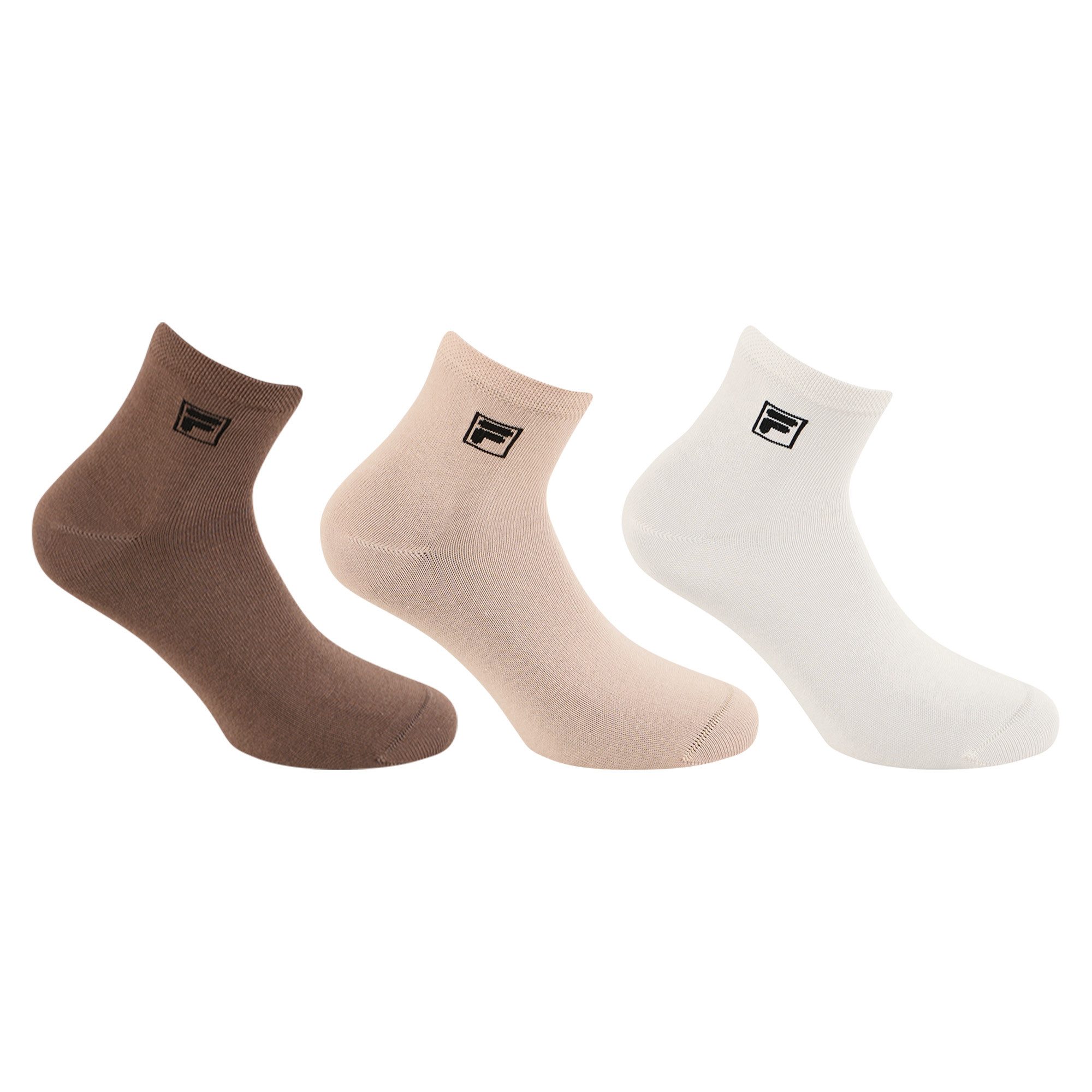 Fila Kurzsocken UNISEX QUARTER PLAIN SOCKS (3-Paar) mit eingestrickem Logo