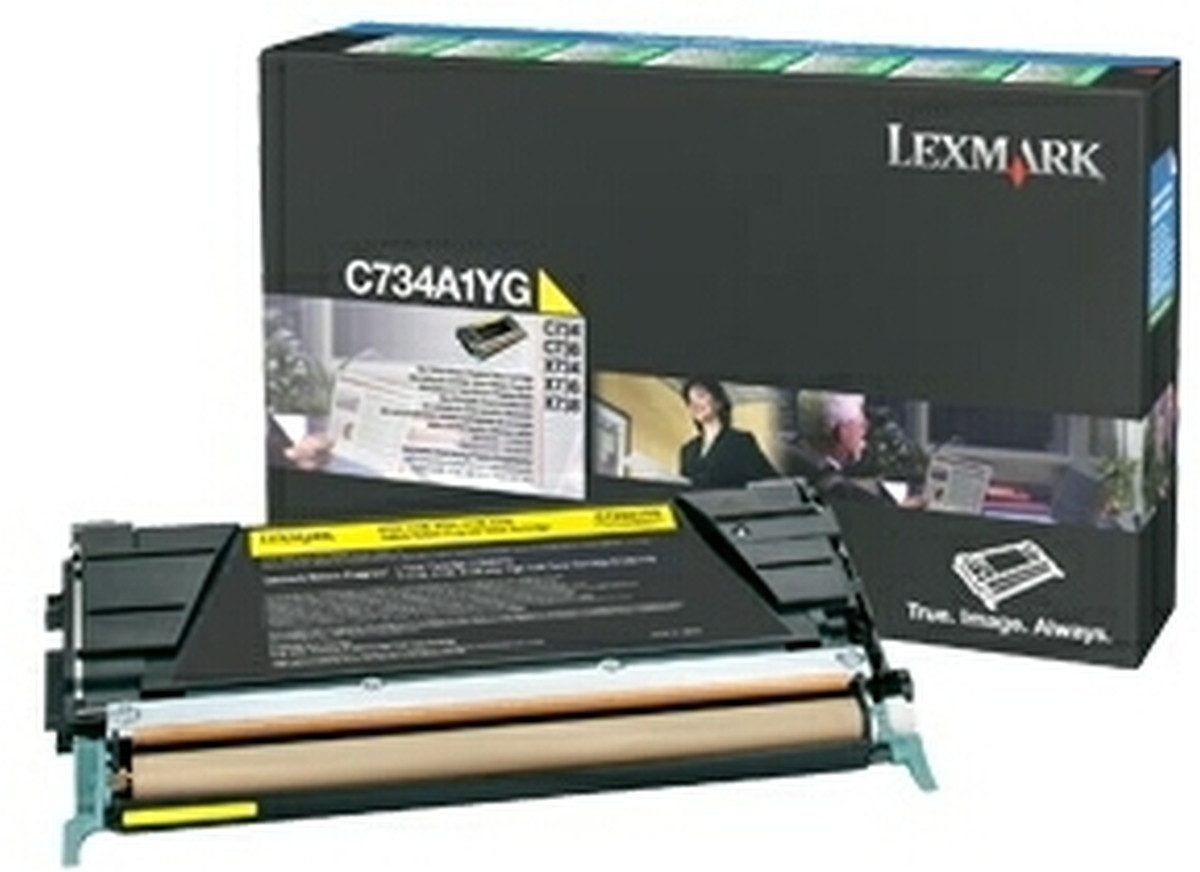 Lexmark Tonerpatrone Toner Original Lexmark C734A1YG gelb