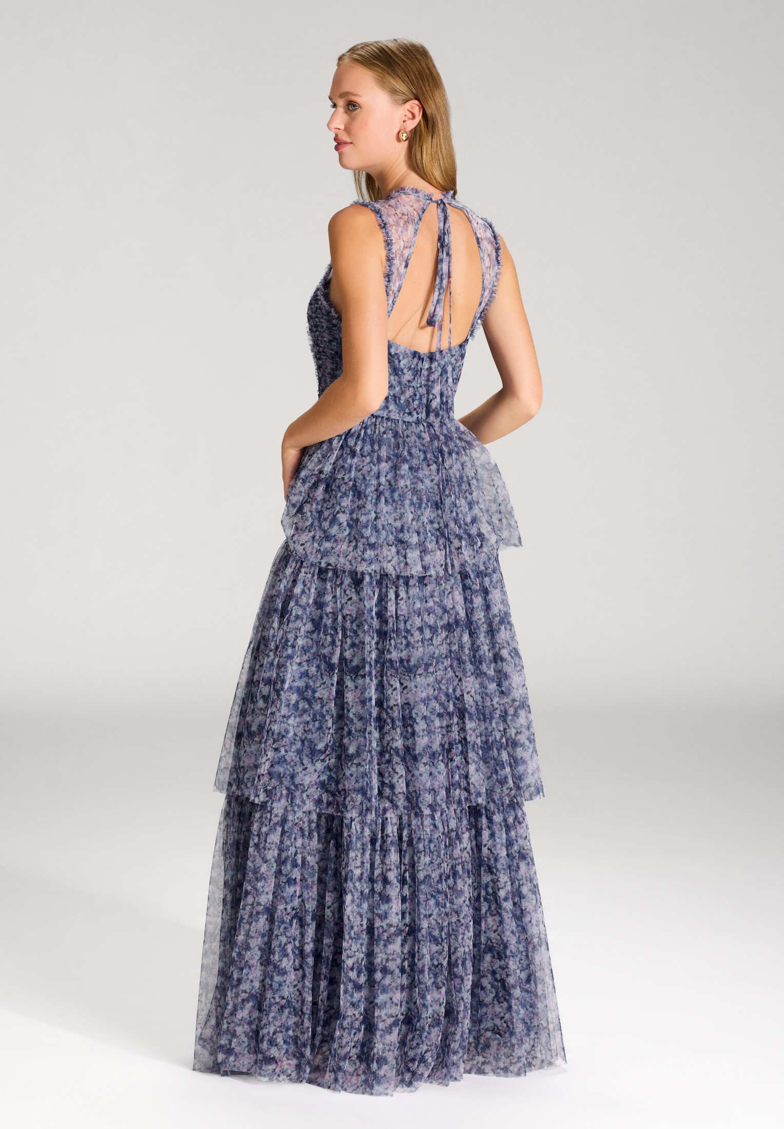Hey Kyla Abendkleid - Printkleid aus Tüll mit Rüschendetails A-Linie
