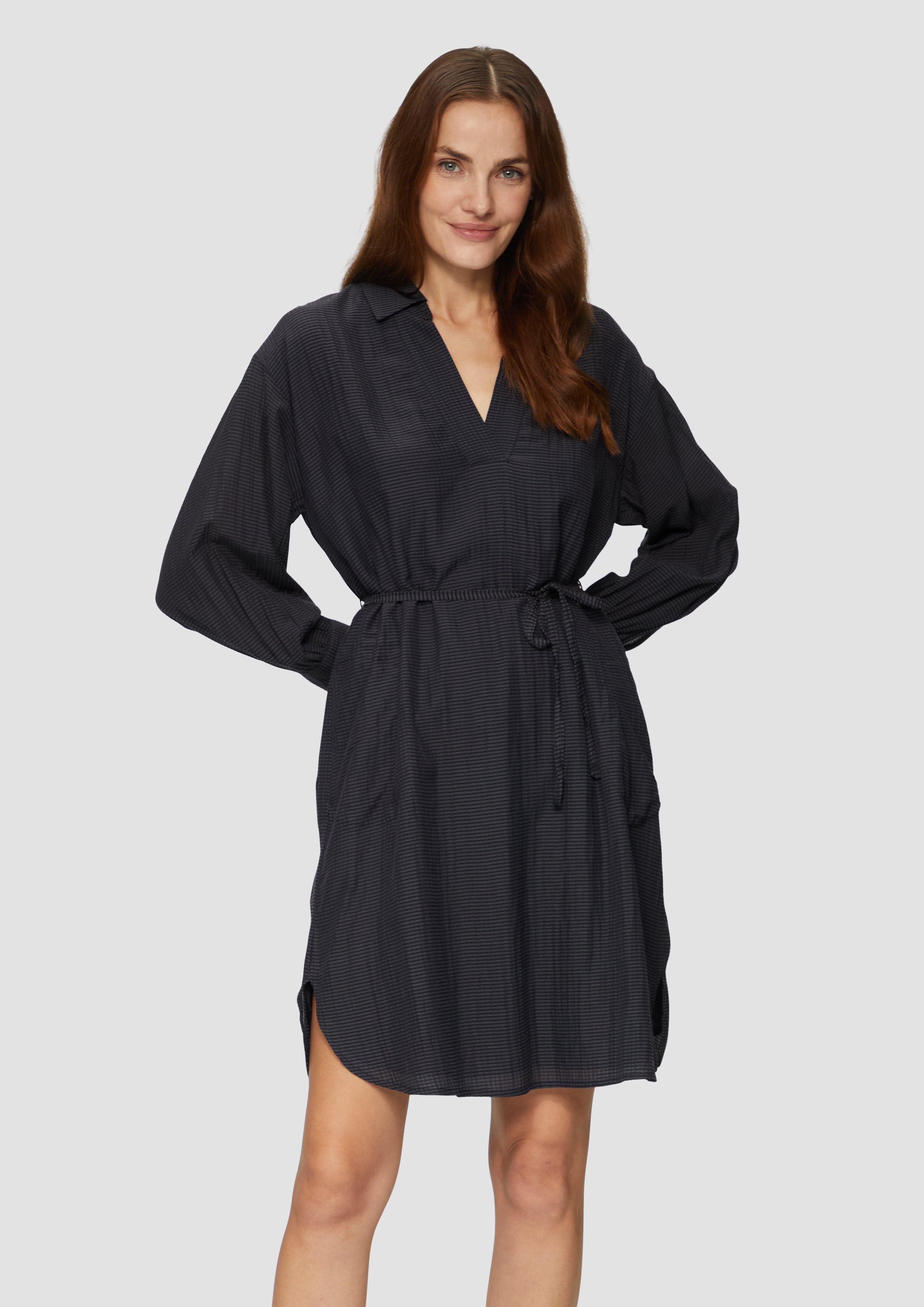 s.Oliver Minikleid Hemdblusenkleid aus Viskosemix mit günstig online kaufen