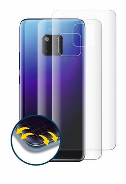 BROTECT Full-Screen Schutzfolie für Huawei Mate 20 Pro (Rückseite), Displayschutzfolie, 2 Stück, 3D Curved klar