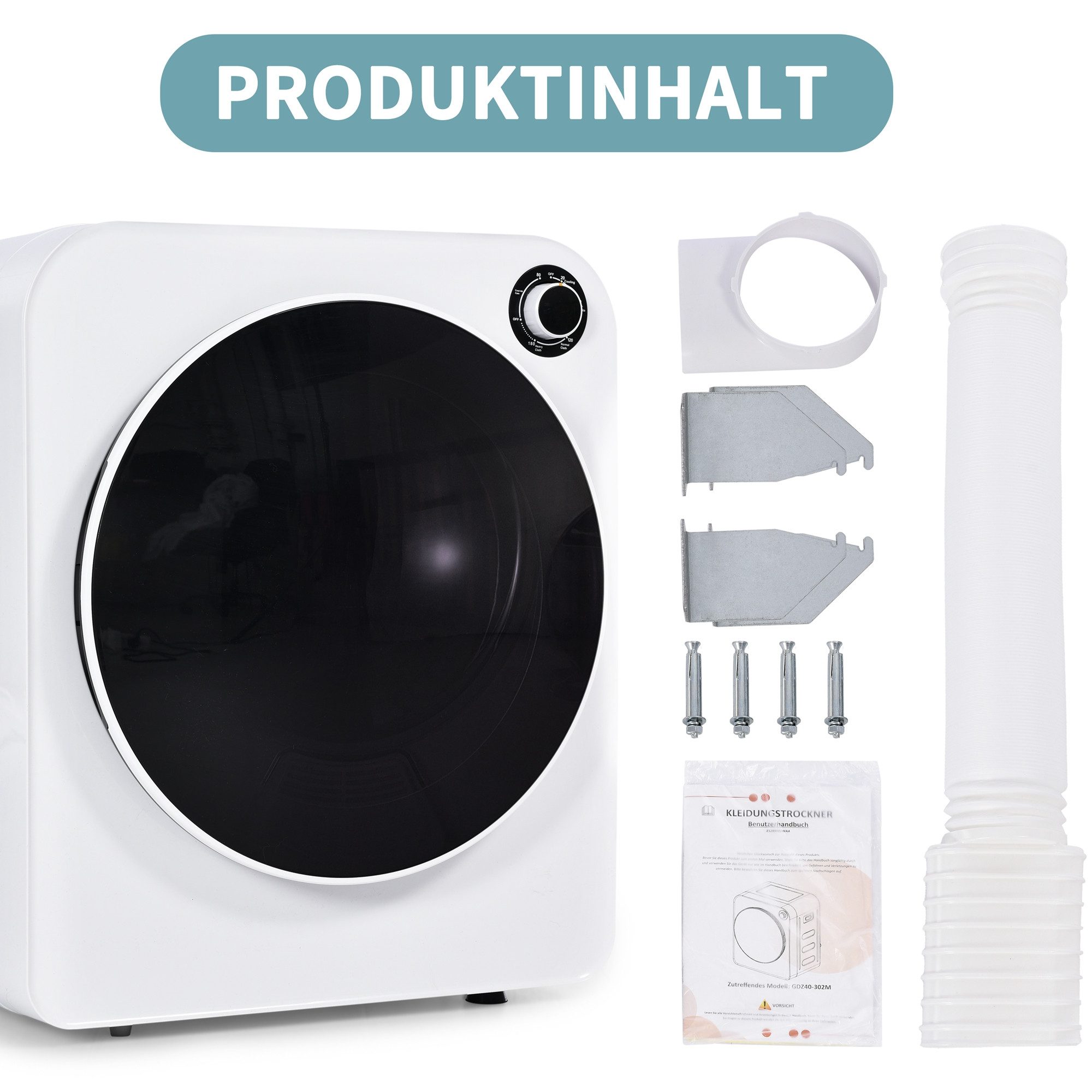 autolock Ablufttrockner ES289981WAA, Edelstahl Trockner, wandmontierbar, Energieeffizienzklasse C, Weiß