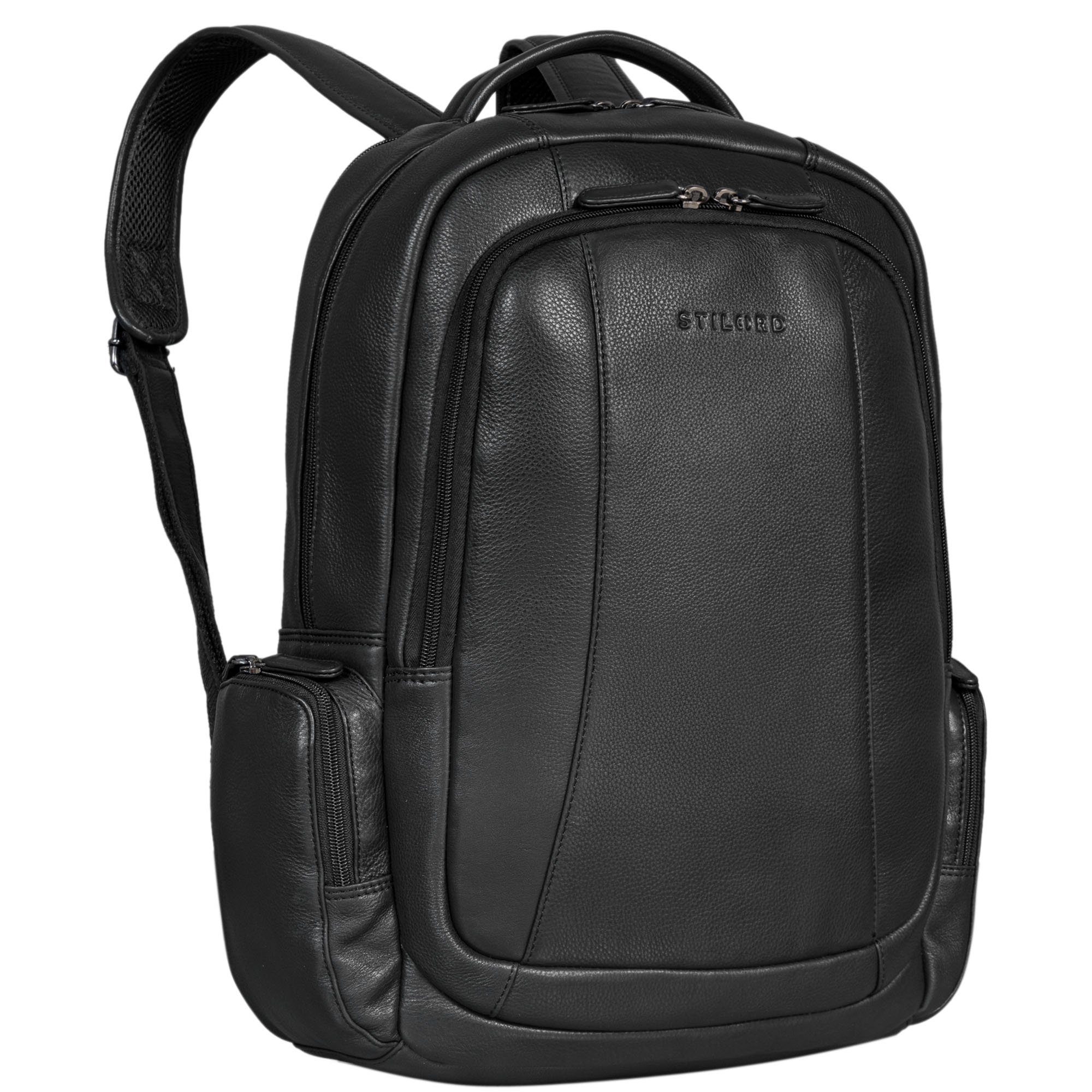 Notebookrucksack "Waldo" Lederrucksack mit Laptopfach 17,3 Zoll Damen und Herren