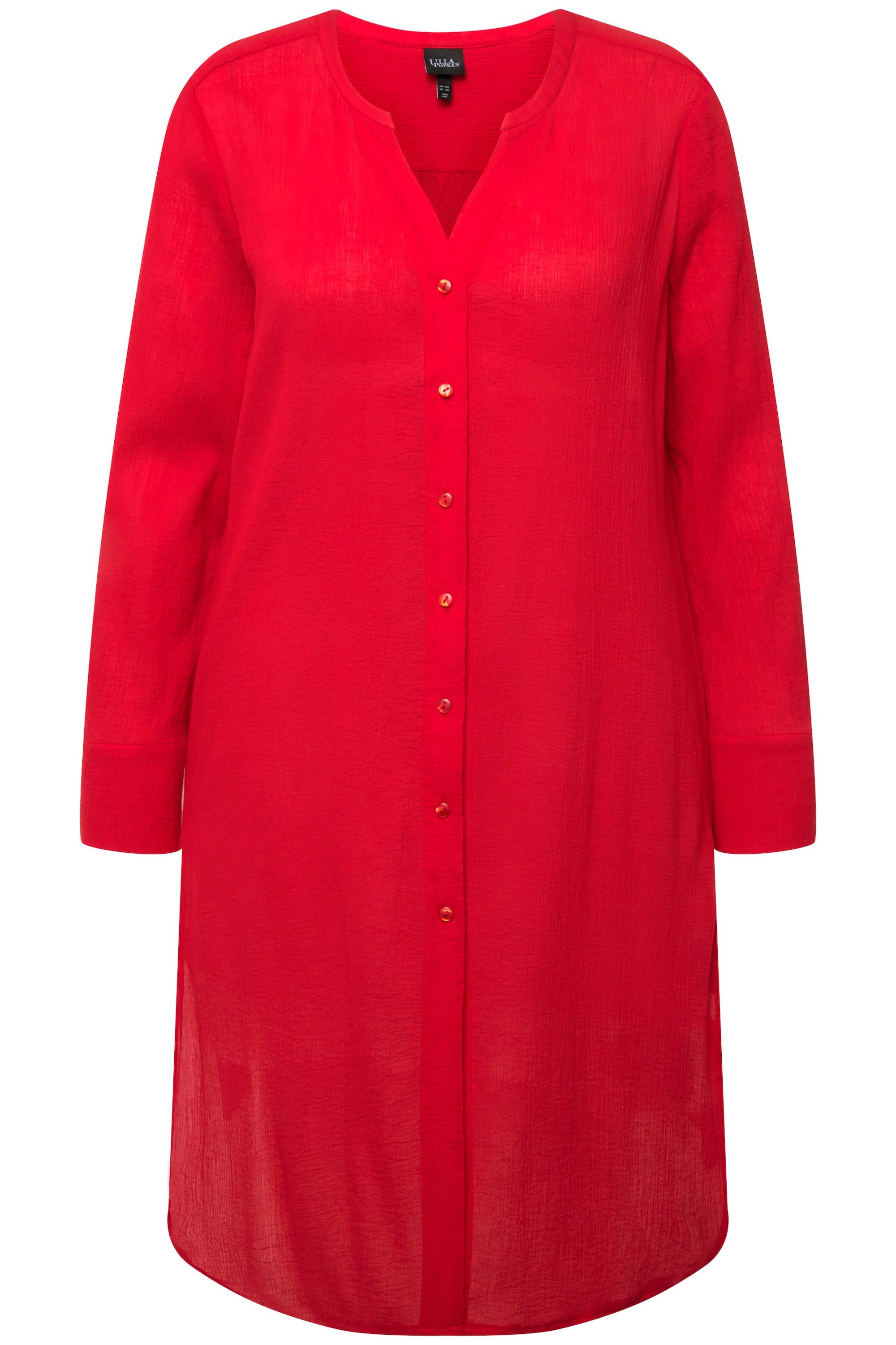 Ulla Popken Longbluse Longbluse Struktur A-Linie günstig online kaufen