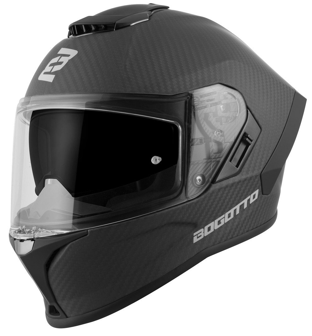Bogotto Motorradhelm Phantom Carbon 6K Helm, Vorbereitet Für Kommunikationssystem,notfallsystem-polsterung (eq – Bild 2 von 5