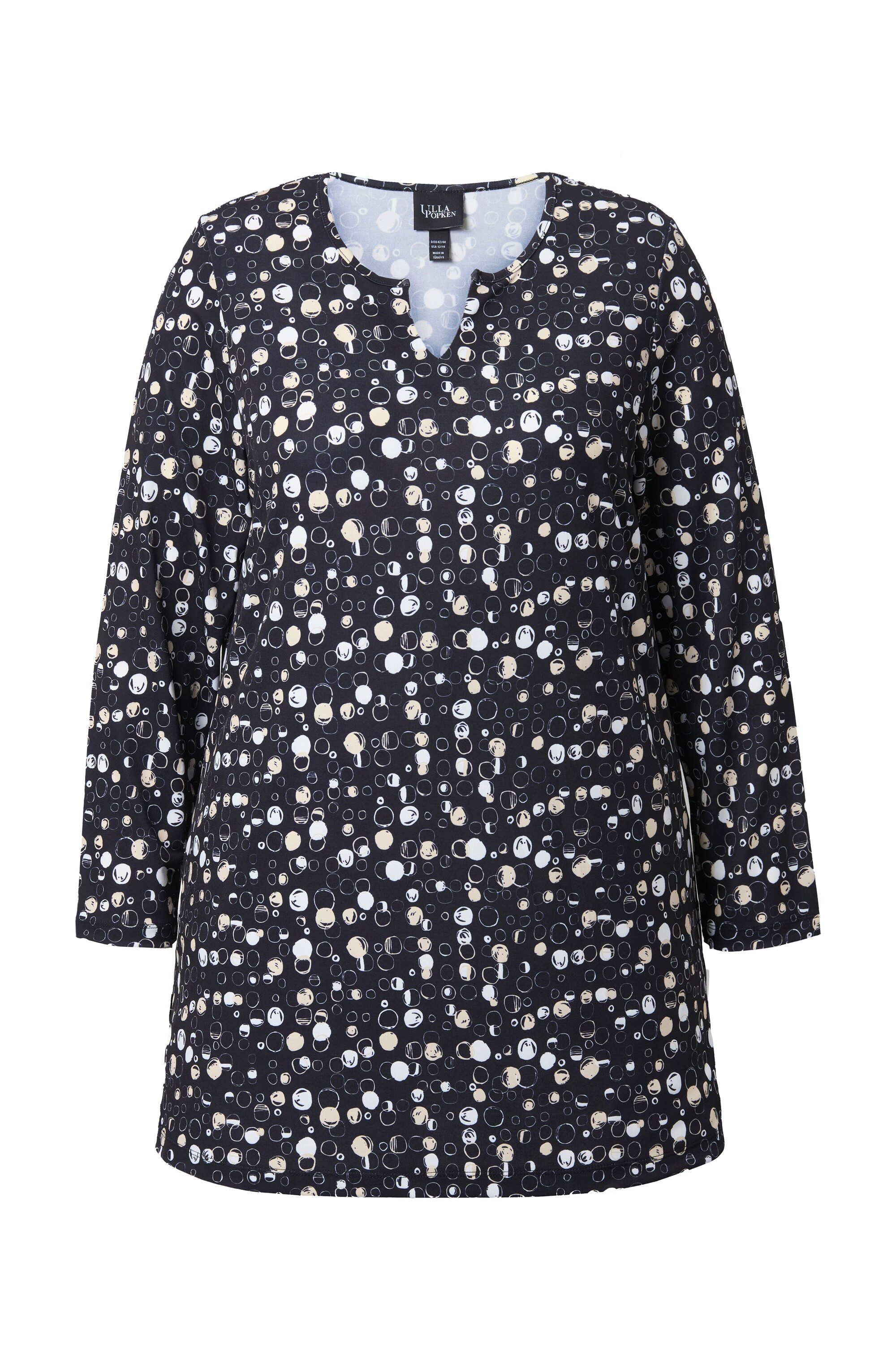 Ulla Popken Longshirt Longshirt A-Linie Tunika-Ausschnitt günstig online kaufen