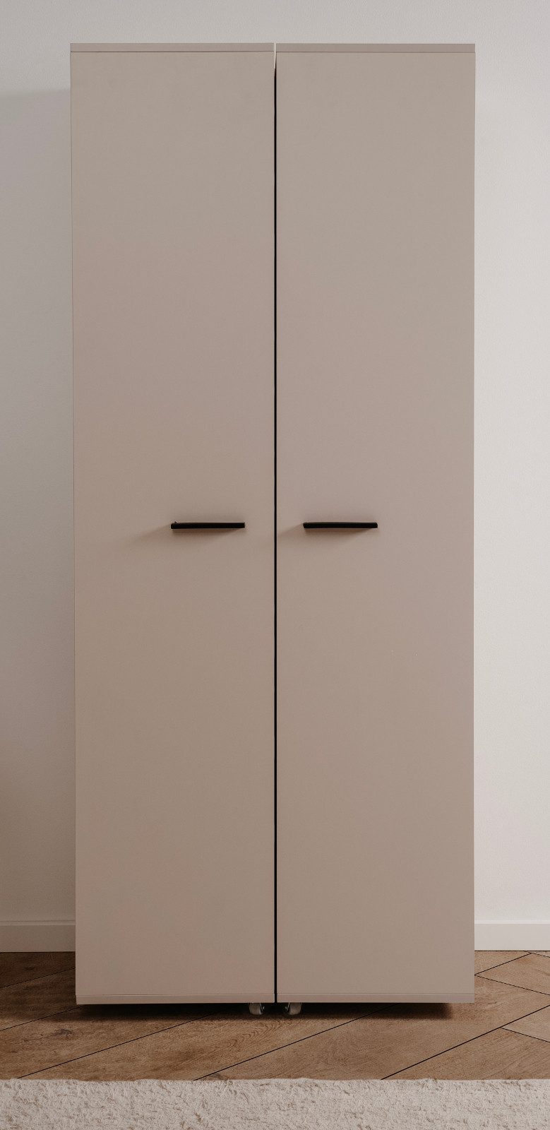 Furn.Design Schuhschrank Logu (Furschrank in Samt, ausklappbar, 74 x 182 cm) bis zu 30 Paar Schuhe
