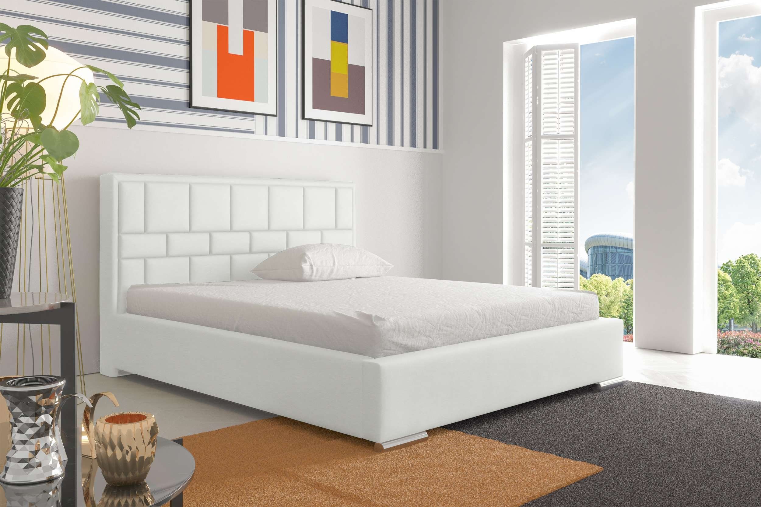 99rooms Polsterbett Joseph (Schlafzimmerbett, Bett), wahlweise mit Bettkasten, Kopfteil gepolstert, mit Lattenrost