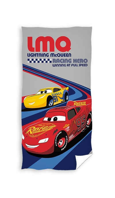 MTOnlinehandel Badetuch Cars 70x140 cm, 100 % Baumwolle, Disney's Cars Auto Lightning McQueen, Baumwolle (1-St), Bade- / Strandtuch für Kinder