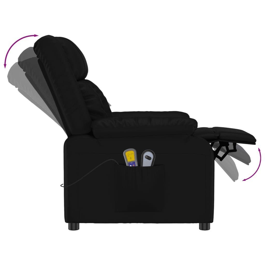 vidaXL Massagesessel Massagesessel mit Aufstehhilfe Schwarz Kunstleder (1-St)