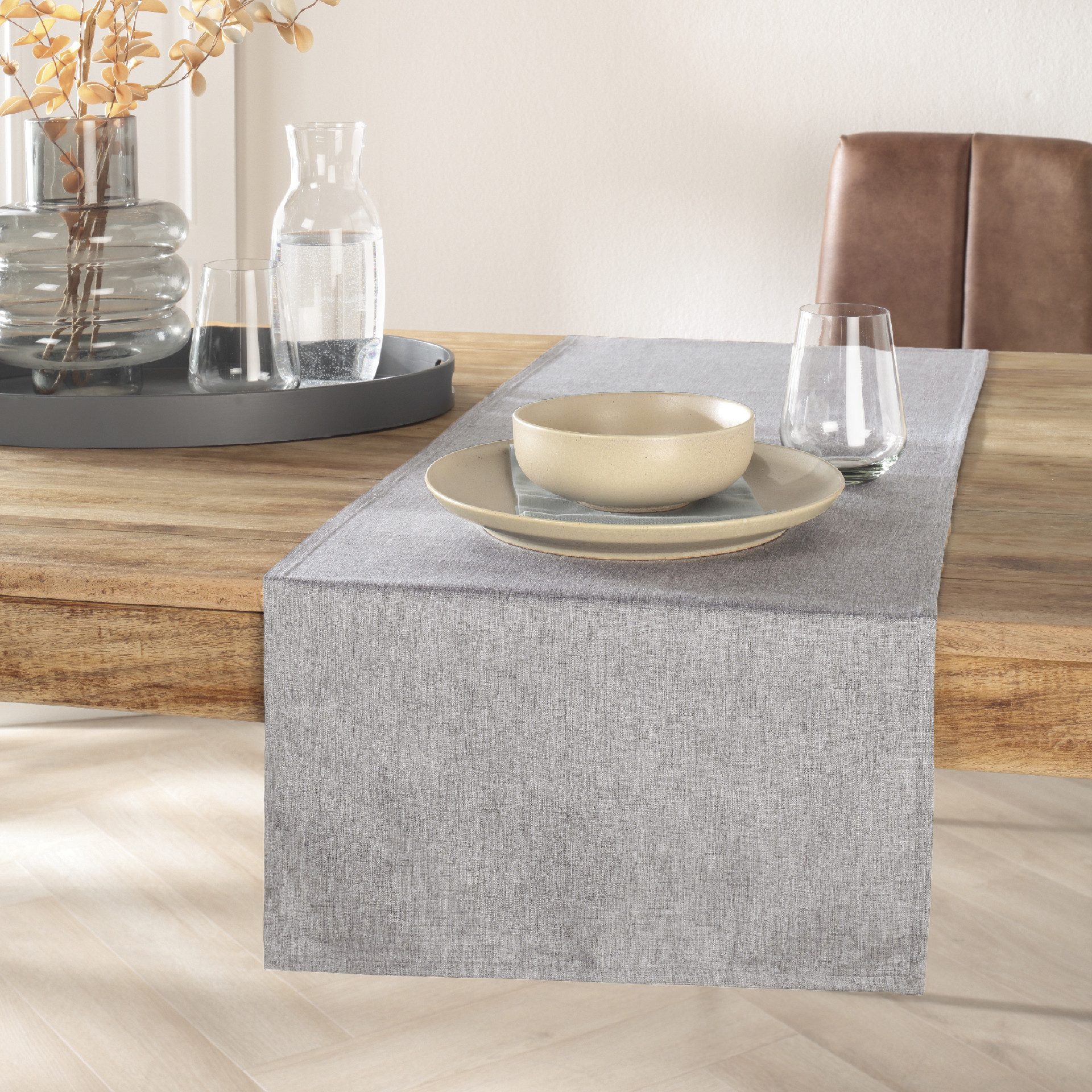 Delindo Lifestyle Tischdecke WIEN HOME abwaschbar (1-tlg), Leinenstruktur m günstig online kaufen