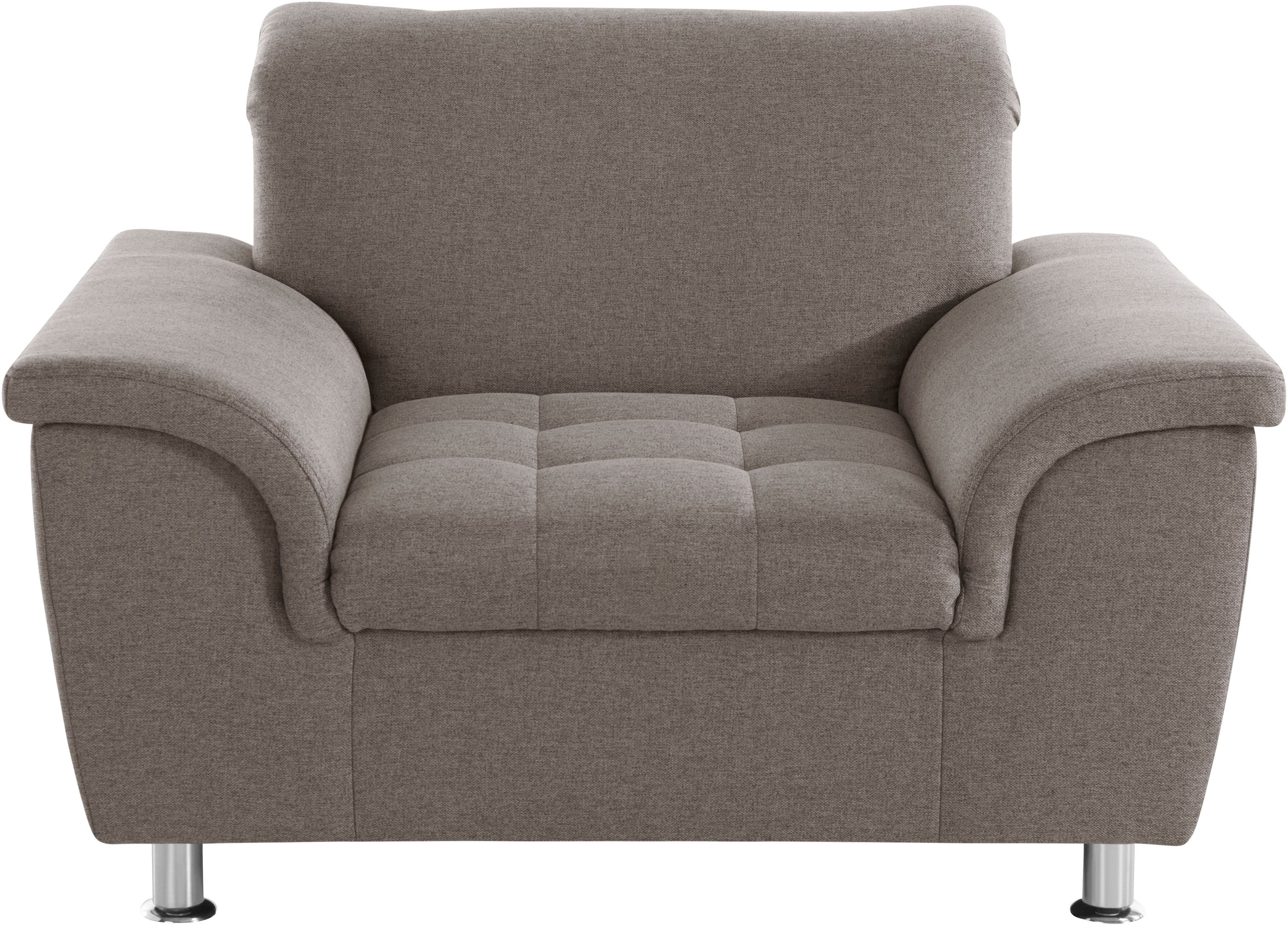 DOMO collection Sessel Franzi, zeitlos und elegant, moderne Sitzheftung, wahlweise mit Kopfteilverstellung