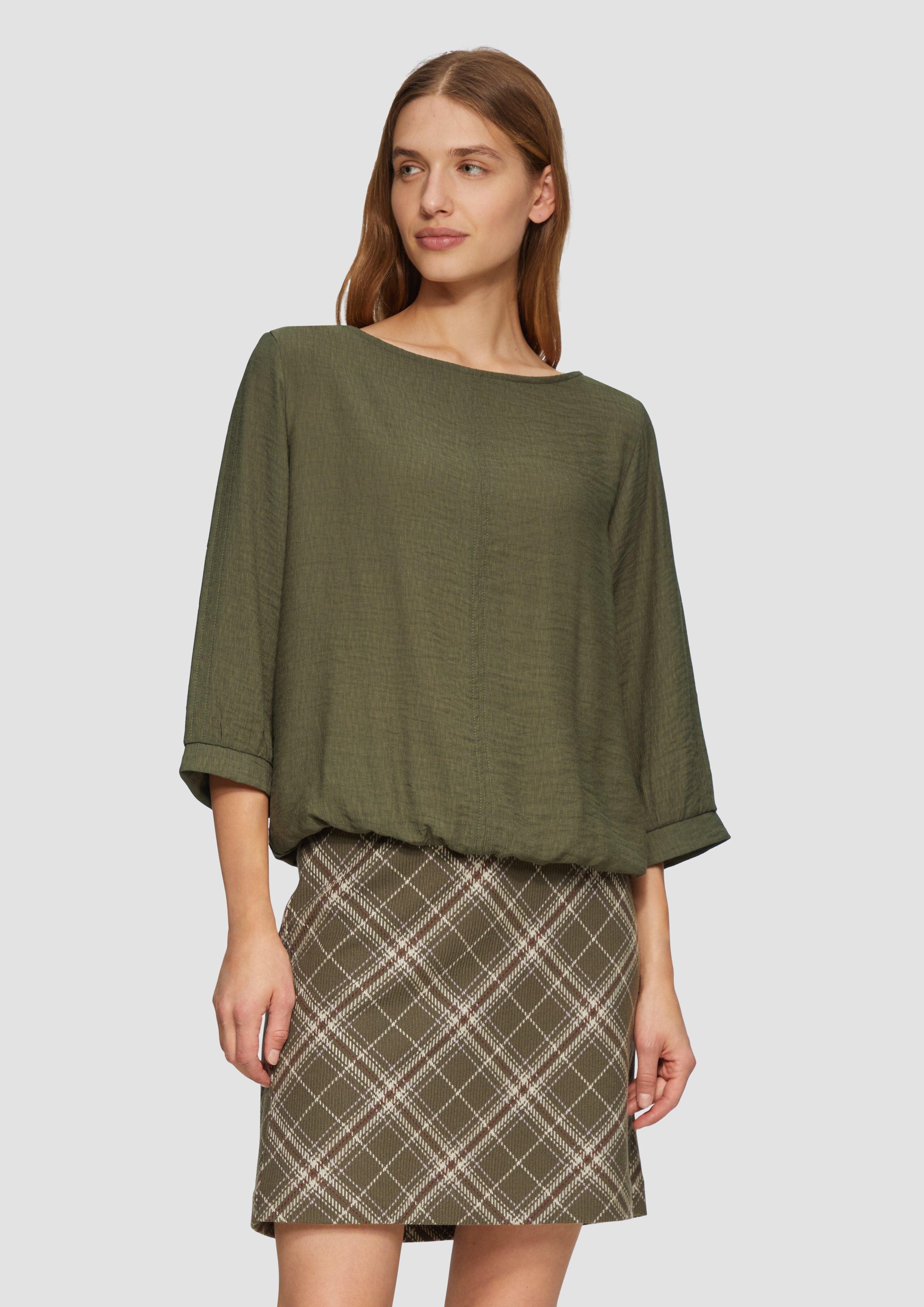 s.Oliver 3/4-Arm-Shirt Fabricmix-Shirt im Relaxed Fit günstig online kaufen