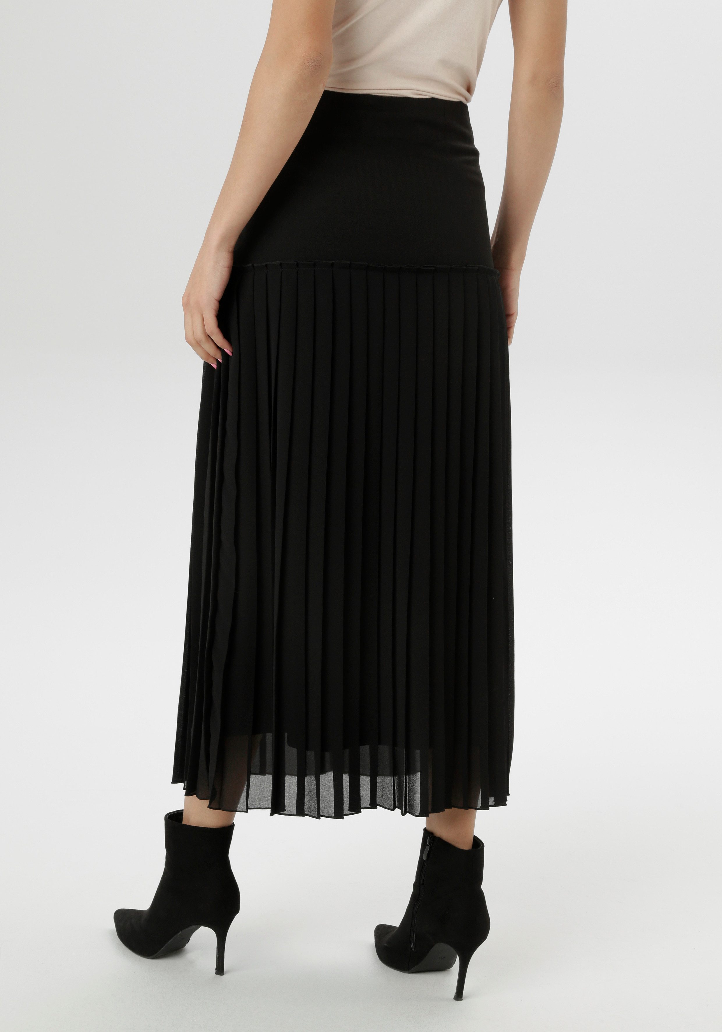 Aniston SELECTED Plisseerock aus edlem Chiffon günstig online kaufen