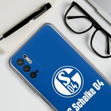 DeinDesign Handyhülle FC Schalke 04 Blau, Xiaomi Redmi Note 10 5G Silikon Hülle Bumper Case Handy Schutzhülle