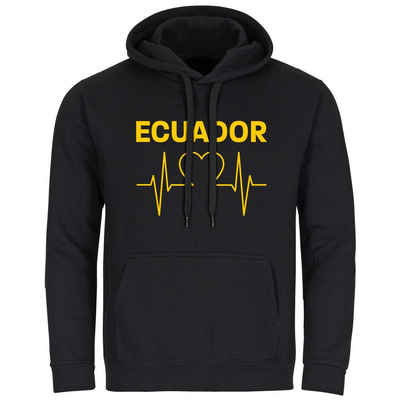 multifanshop Kapuzensweatshirt Ecuador - Herzschlag - Pullover