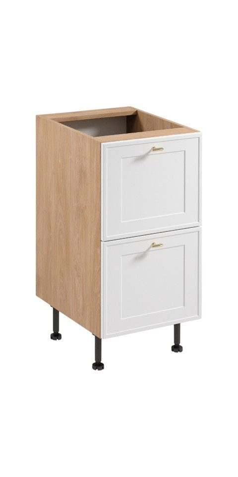 ROYAL24_MARKT Unterschrank - Passendes Design für Ihre Küchengeräte (Küche Unterschrank, 1-St., Premium -Sorento Weiß Sonoma Eiche - D45S2 AX) Luxus – Modern – Präzise.