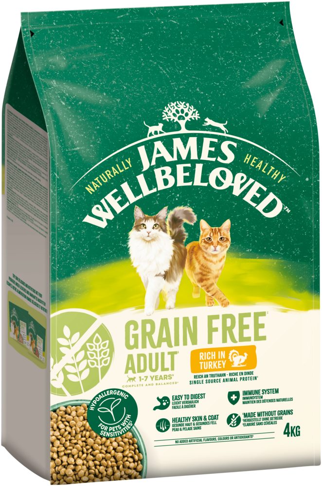 James Wellbeloved JAMES WELLBELOVED™ Katze Getreidefrei Truthahn 4kg, Trockenfutter für: Katze