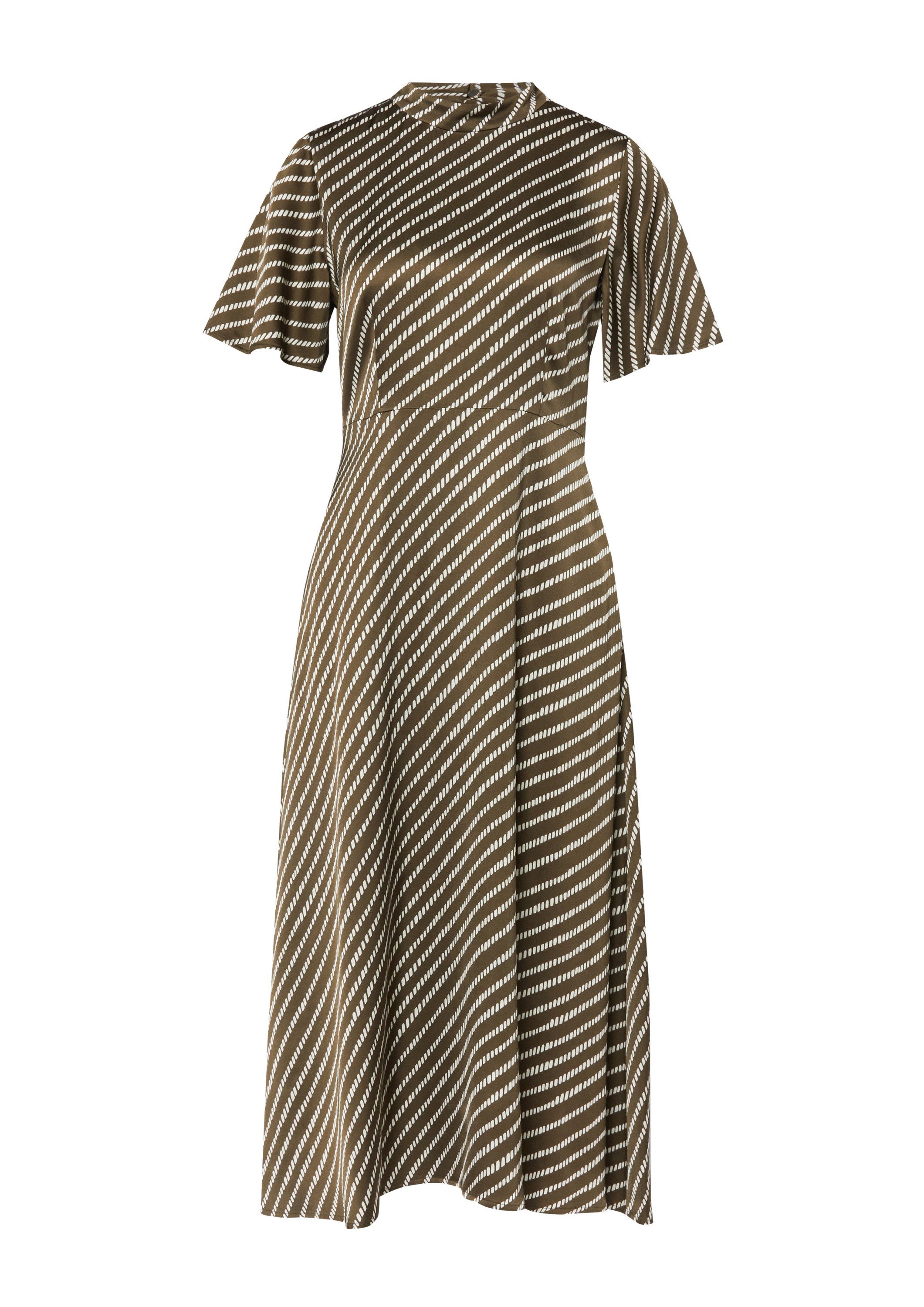 comma Midikleid Kleid Gemustertes Satinkleid in Midilänge