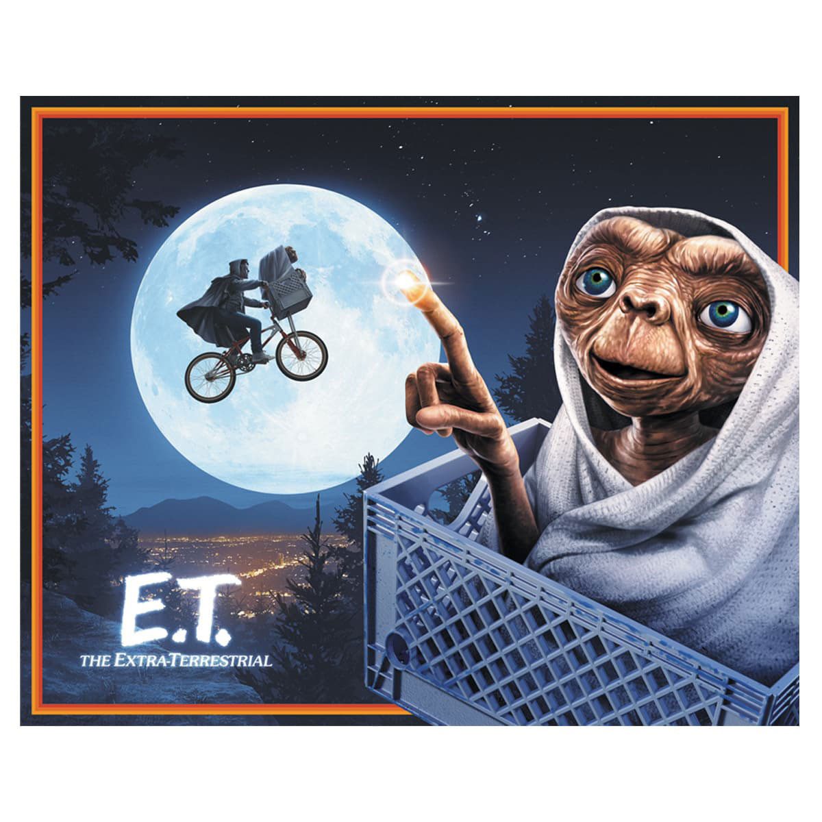 Noble Collection Puzzle E.T. - Der Außerirdische Puzzle E.T Over The Moon (1000 Teile), 1000 Puzzleteile, Qualitativ hochwertiges Puzzle