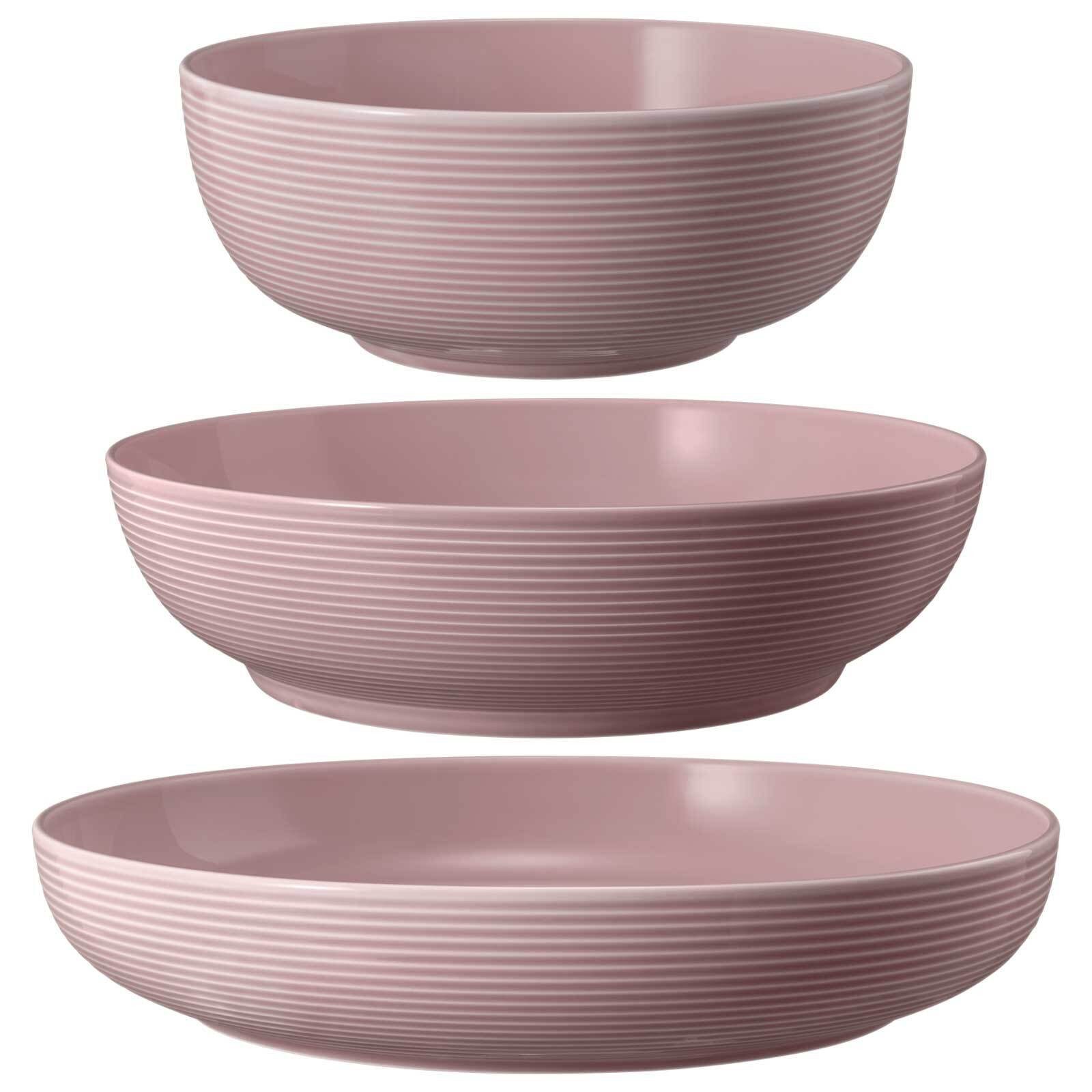 Seltmann Weiden Schale Beat Color Glaze Foodbowl 20/25/28 cm 3er Set, Porzellan, (3x Schale, 3-tlg)