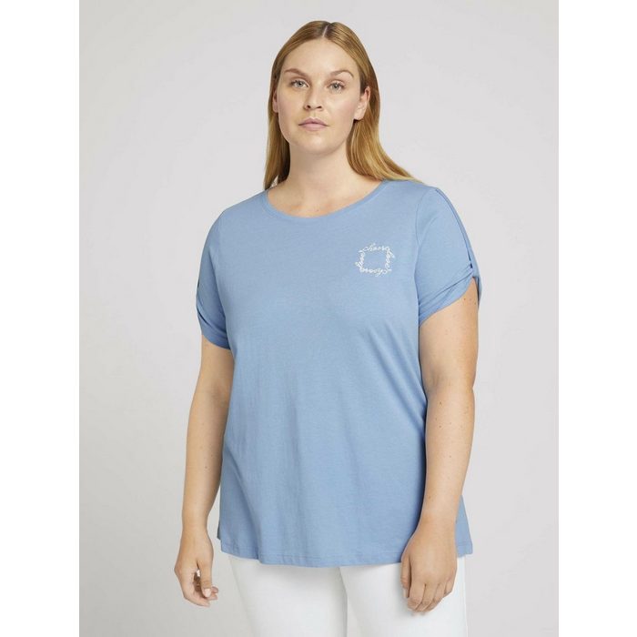 TOM TAILOR PLUS T-Shirt Plus - Print T-Shirt mit Bio-Baumwolle