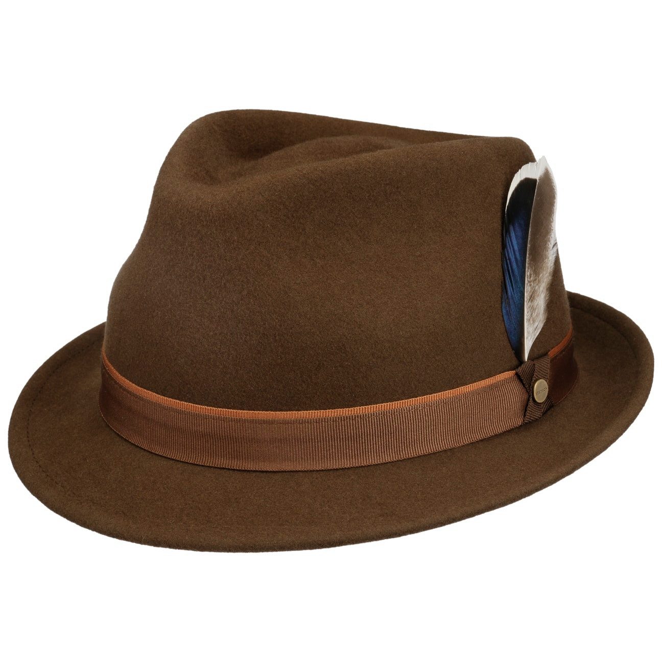Stetson Trilby (1-St) Wollfilzhut mit Ripsband